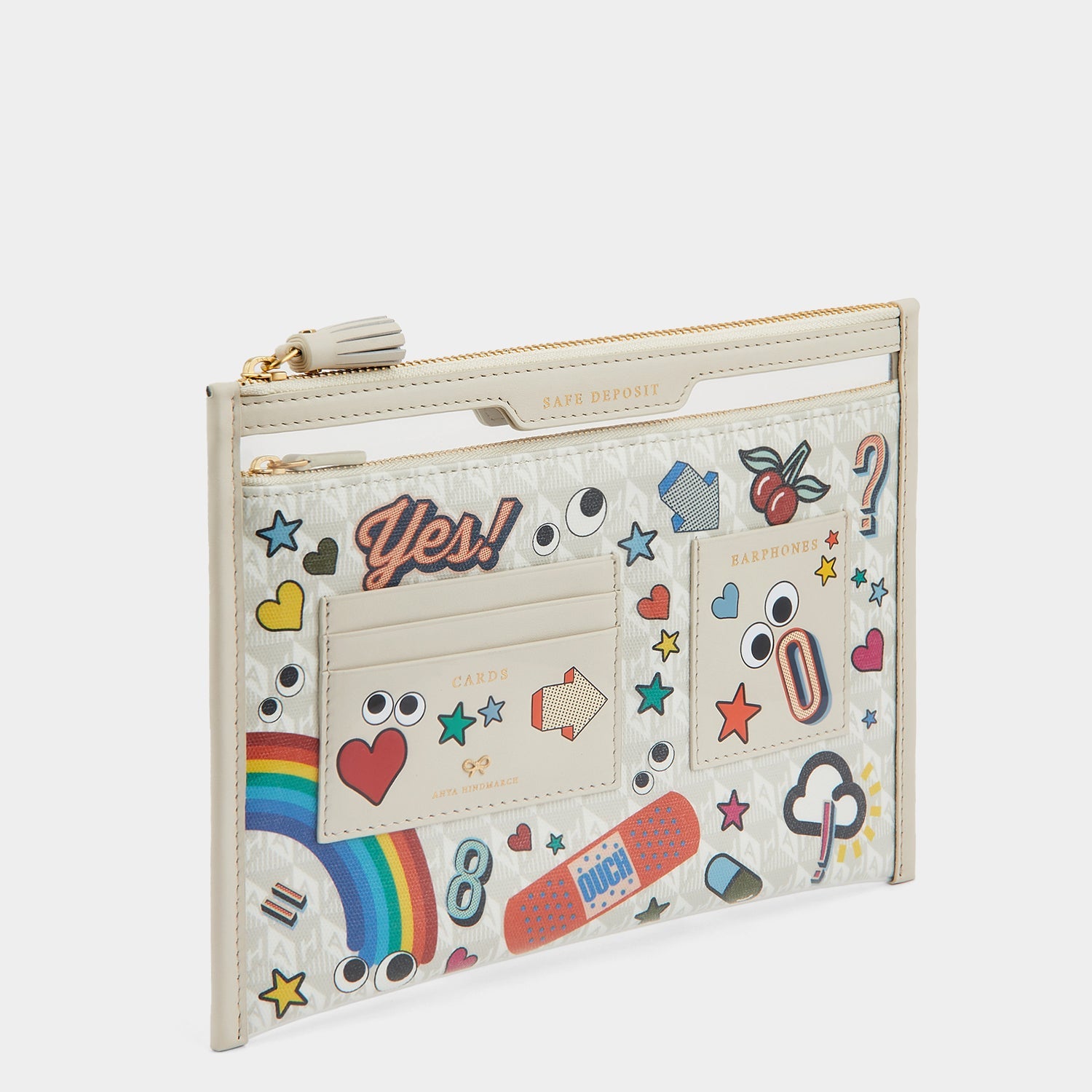 ☆関税ご負担なし☆ANYA HINDMARCH 全面ステッカー ケース All Over Stickers Safe Deposit Case | Anya Hindmarch EU