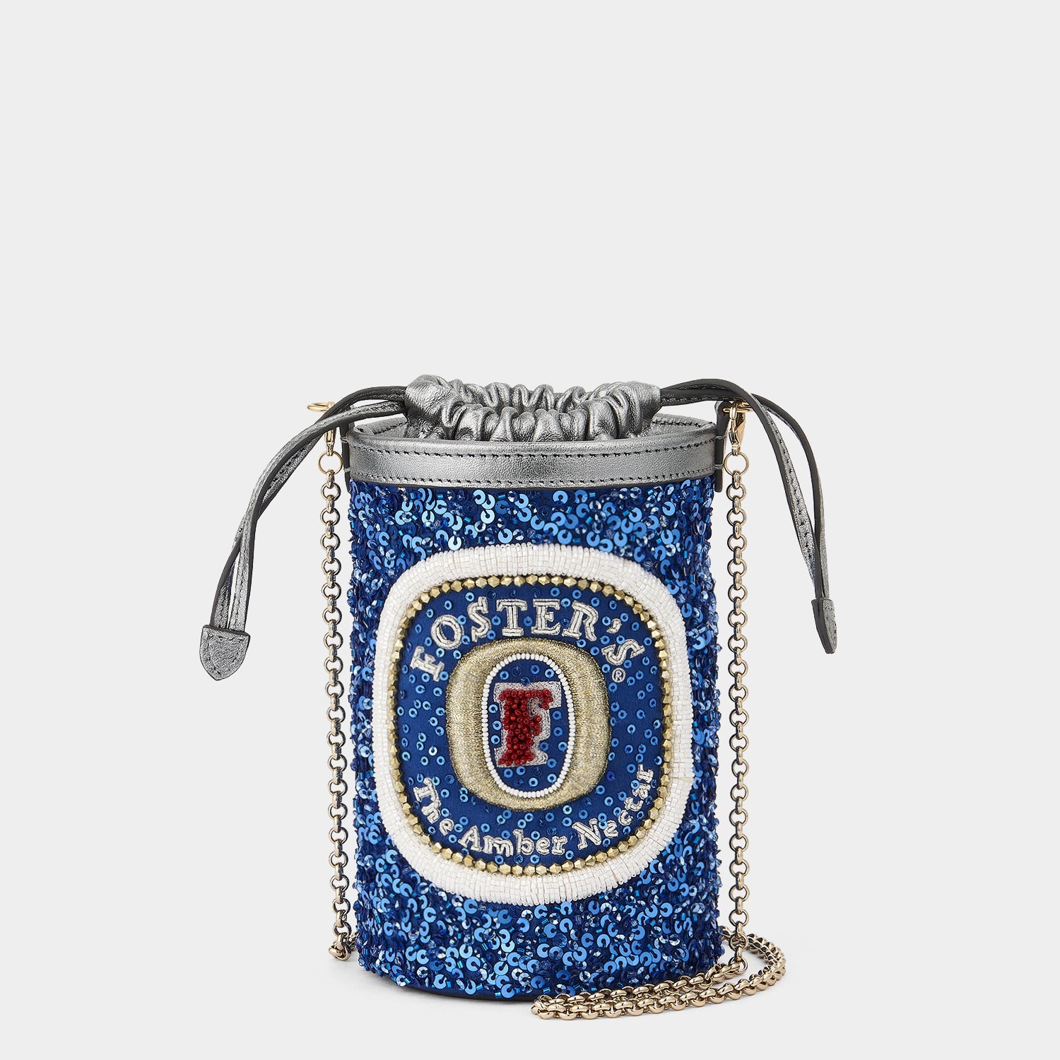 Anya Brands Foster's Mini Bucket Bag Sequins in Blueberry