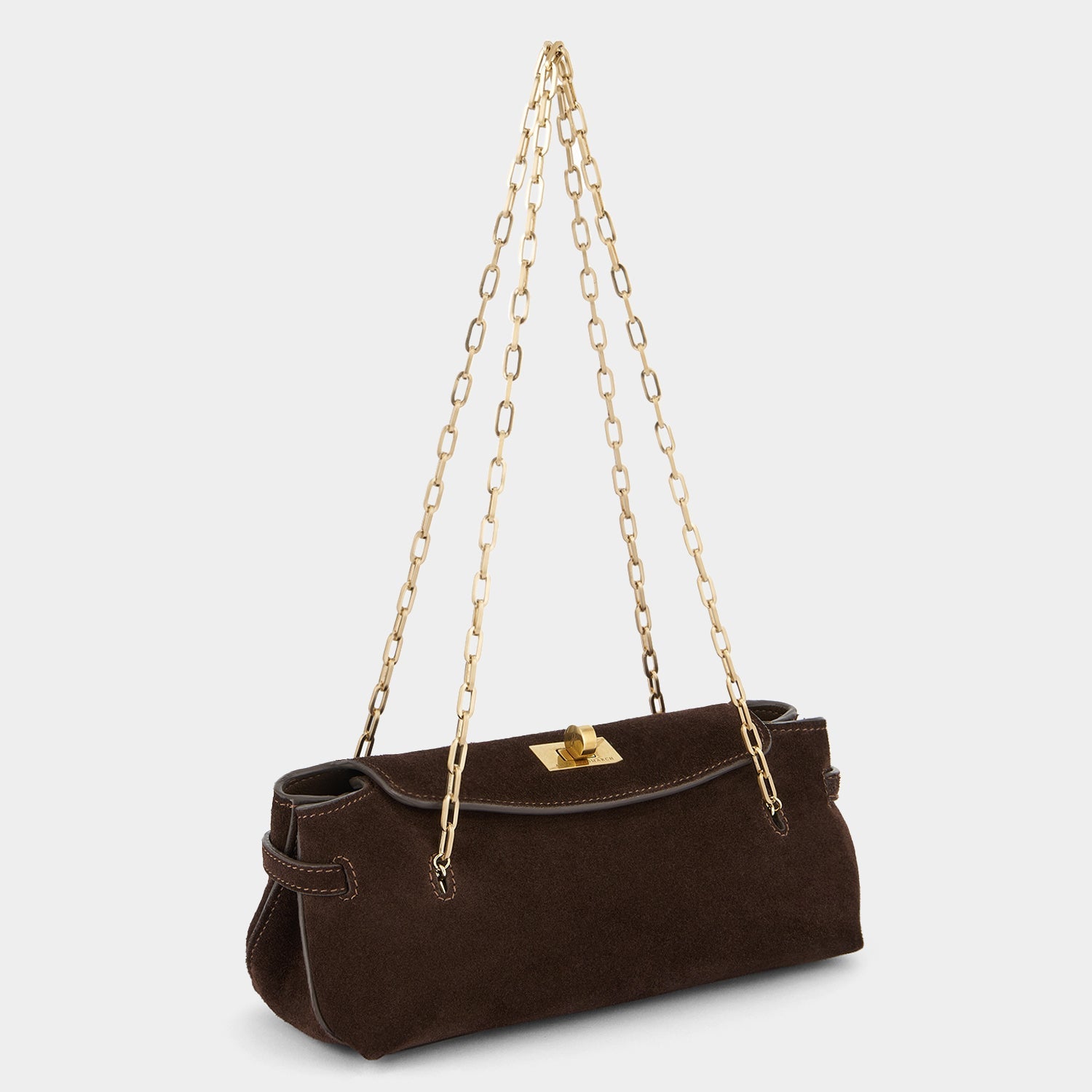 「ANYA HINDMARCH」WAVERLEY スエードショルダーバッグ ANYA HINDMARCH」WAVERLEY スエードショルダーバッグ