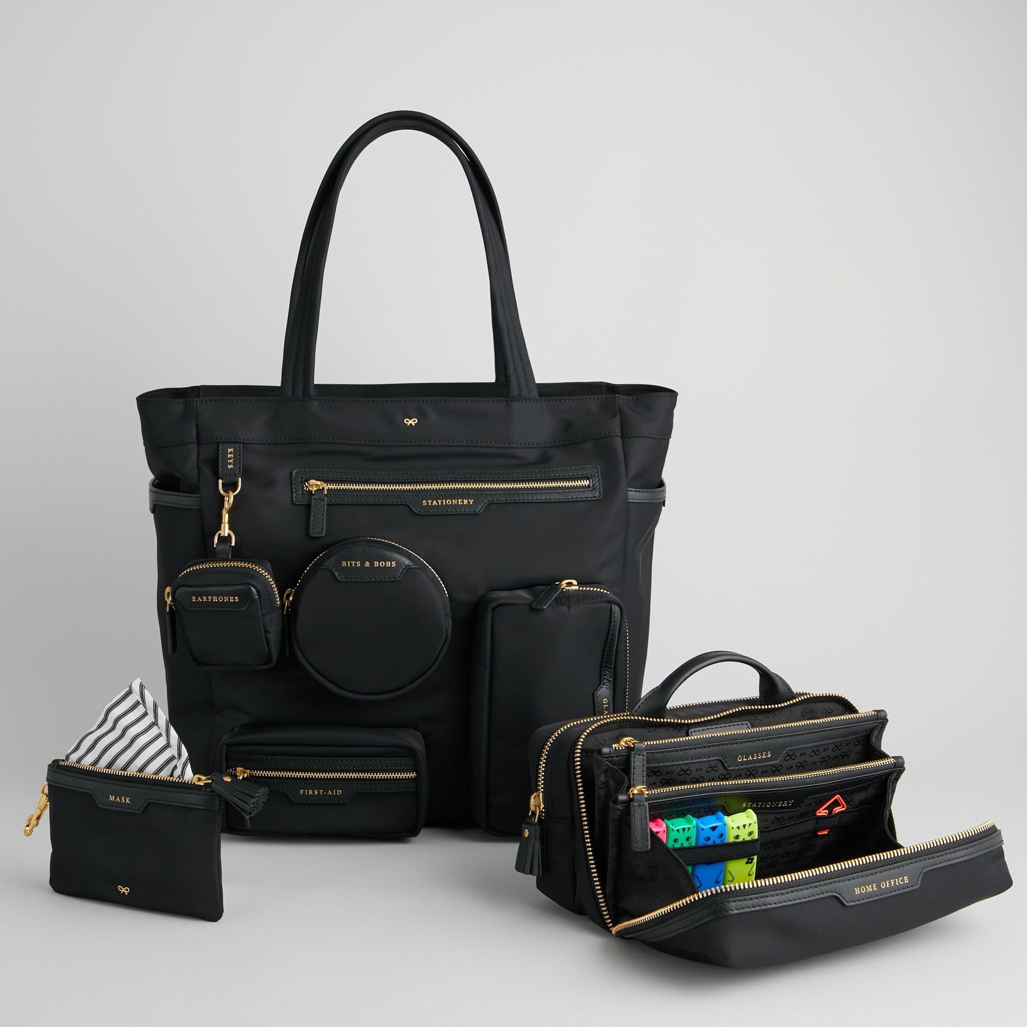 Home Office Pouch -

          
            Econyl® Regenerated Nylon in Black -
          

          Anya Hindmarch EU
