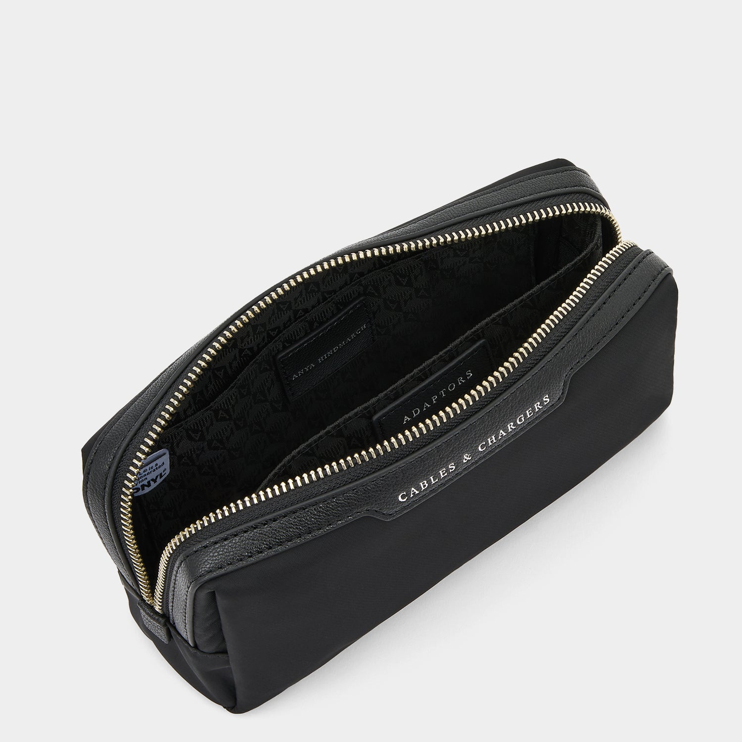 Cables & Chargers Pouch -

          
            Regenerated ECONYL® in Black -
          

          Anya Hindmarch EU
