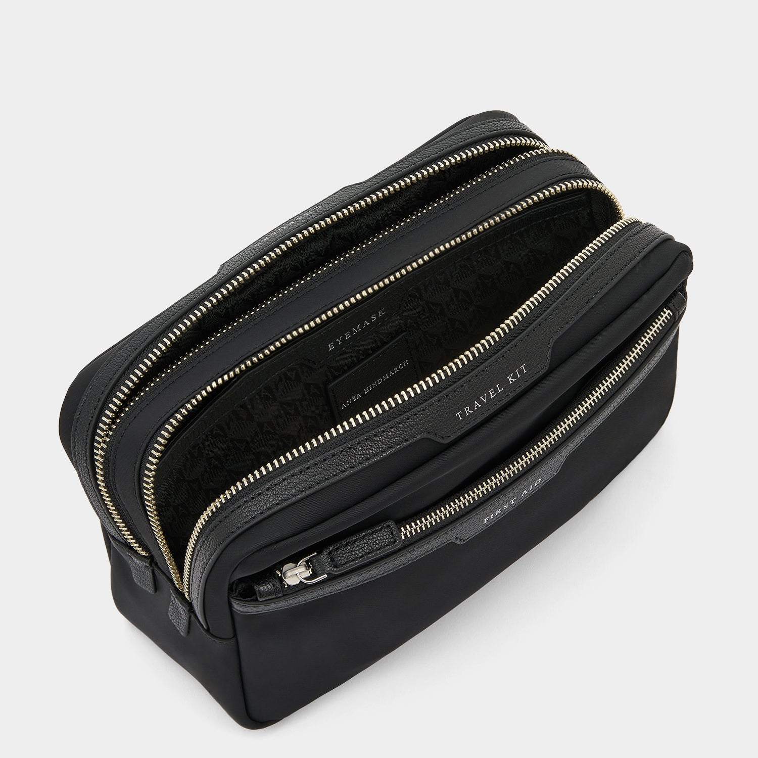 Travel Kit Pouch -

          
            Regenerated ECONYL® in Black -
          

          Anya Hindmarch EU
