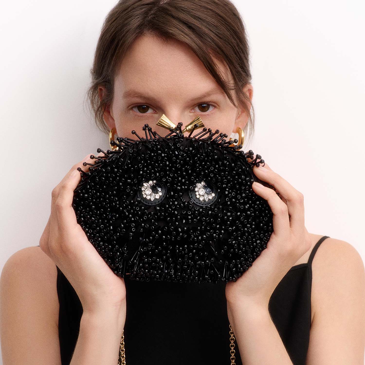 Embellished Eyes Clutch -

          
            Beads in Black -
          

          Anya Hindmarch EU
