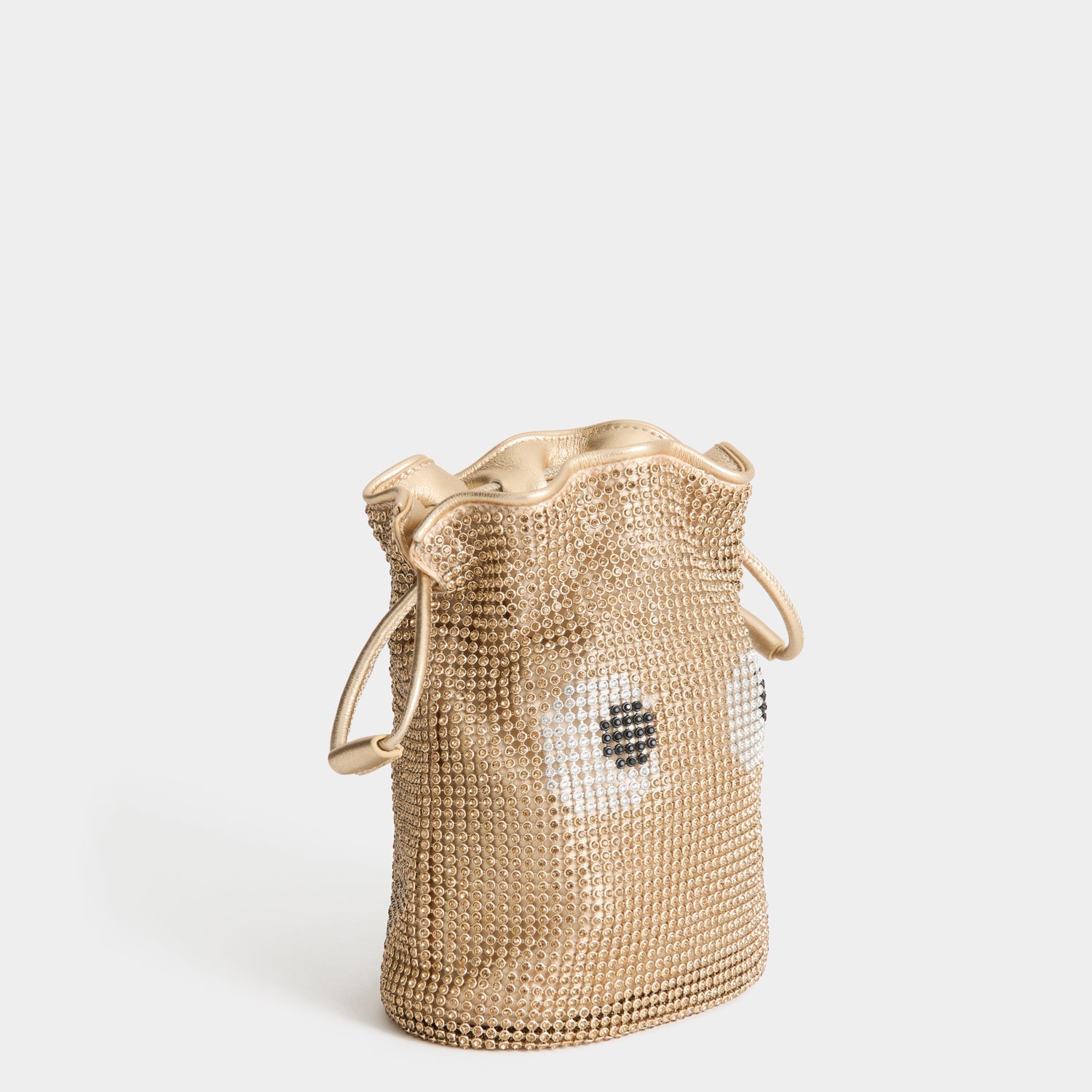 Eyes Crystal Drawstring Pouch -

          
            Crystal Mesh in Gold -
          

          Anya Hindmarch EU
