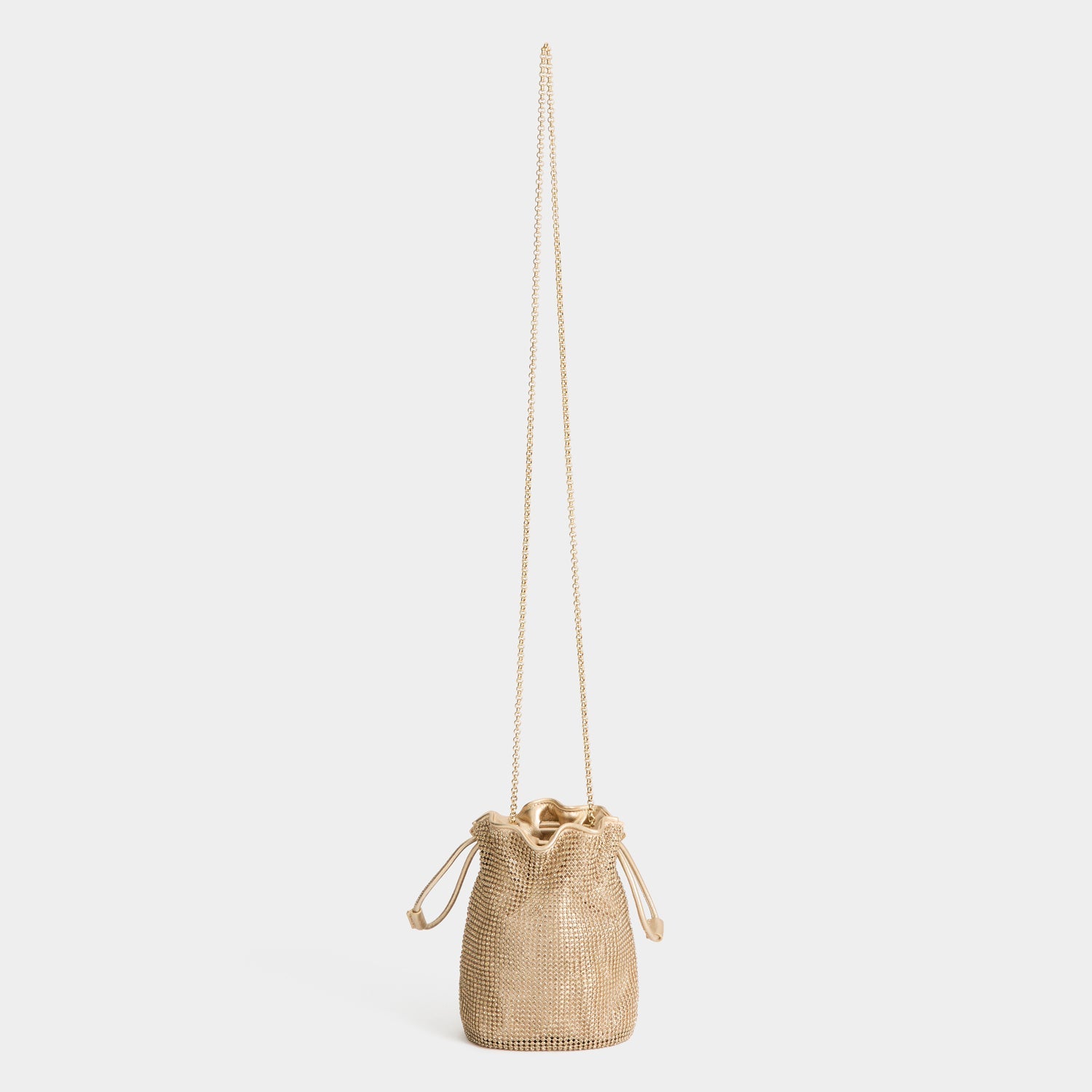 Eyes Crystal Drawstring Pouch -

          
            Crystal Mesh in Gold -
          

          Anya Hindmarch EU
