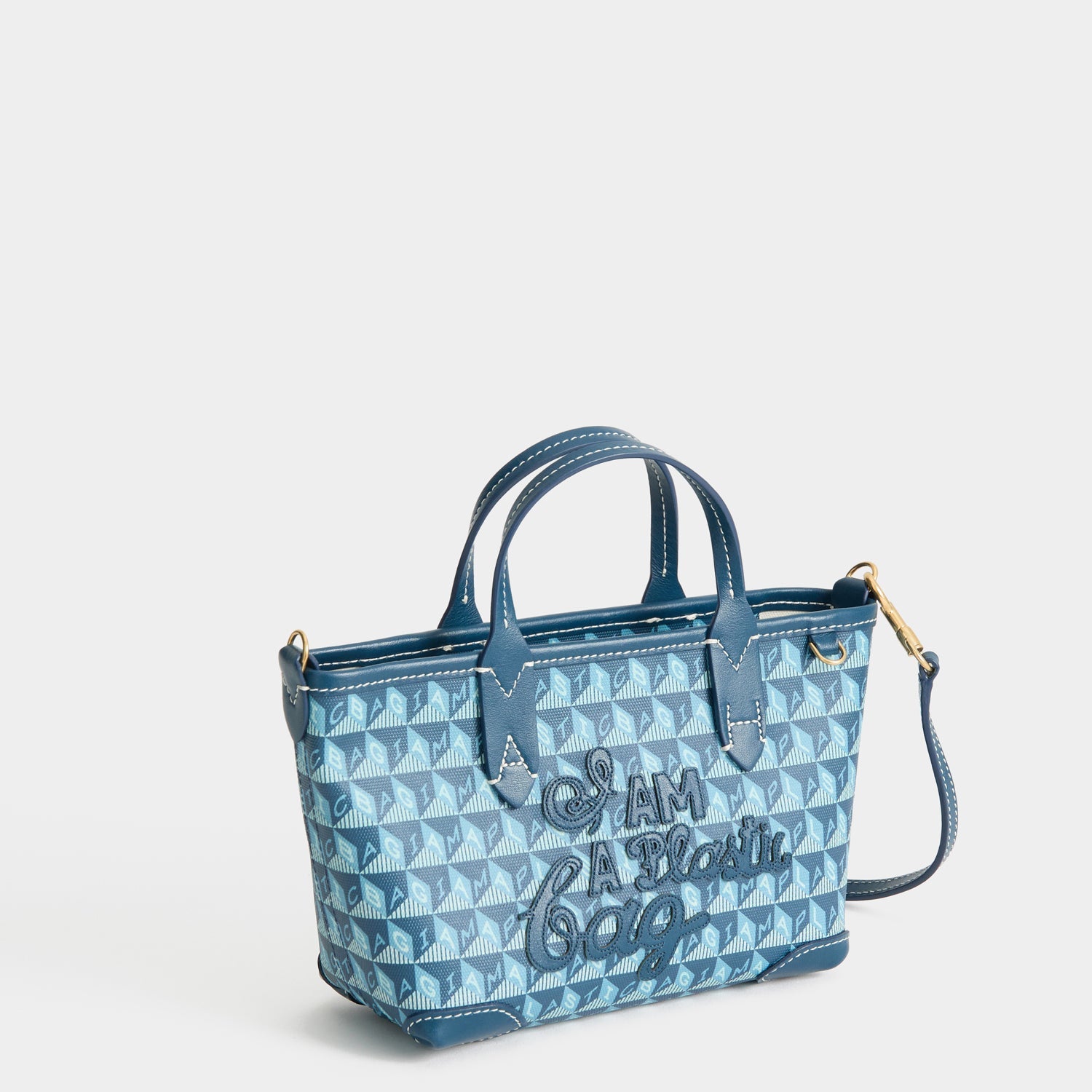 I Am A Plastic Bag XS Tote -

          
            Canvas in Petrol Blue -
          

          Anya Hindmarch EU
