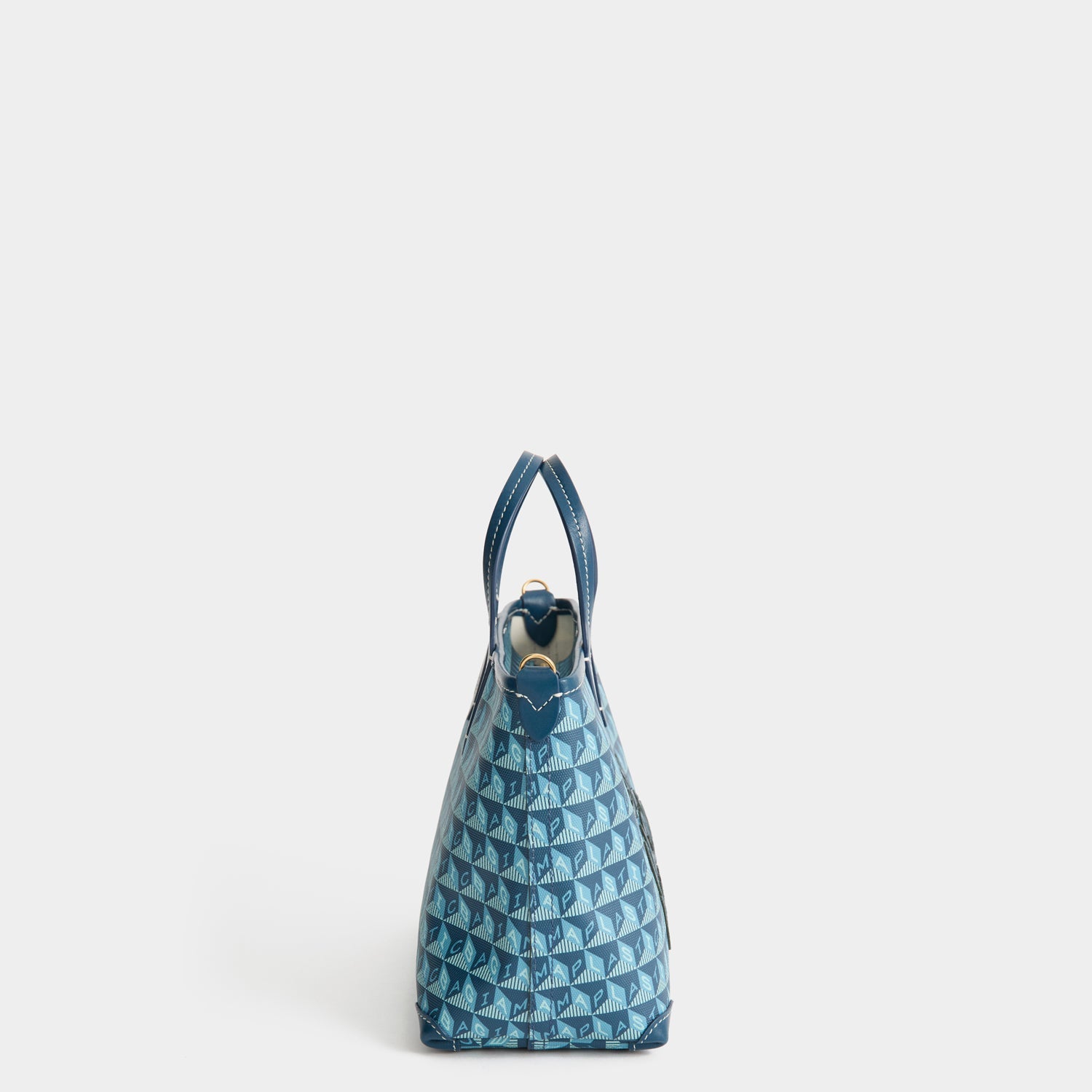 I Am A Plastic Bag Mini Tote -

          
            Recycled canvas/Satin leather in Petrol Blue -
          

          Anya Hindmarch EU
