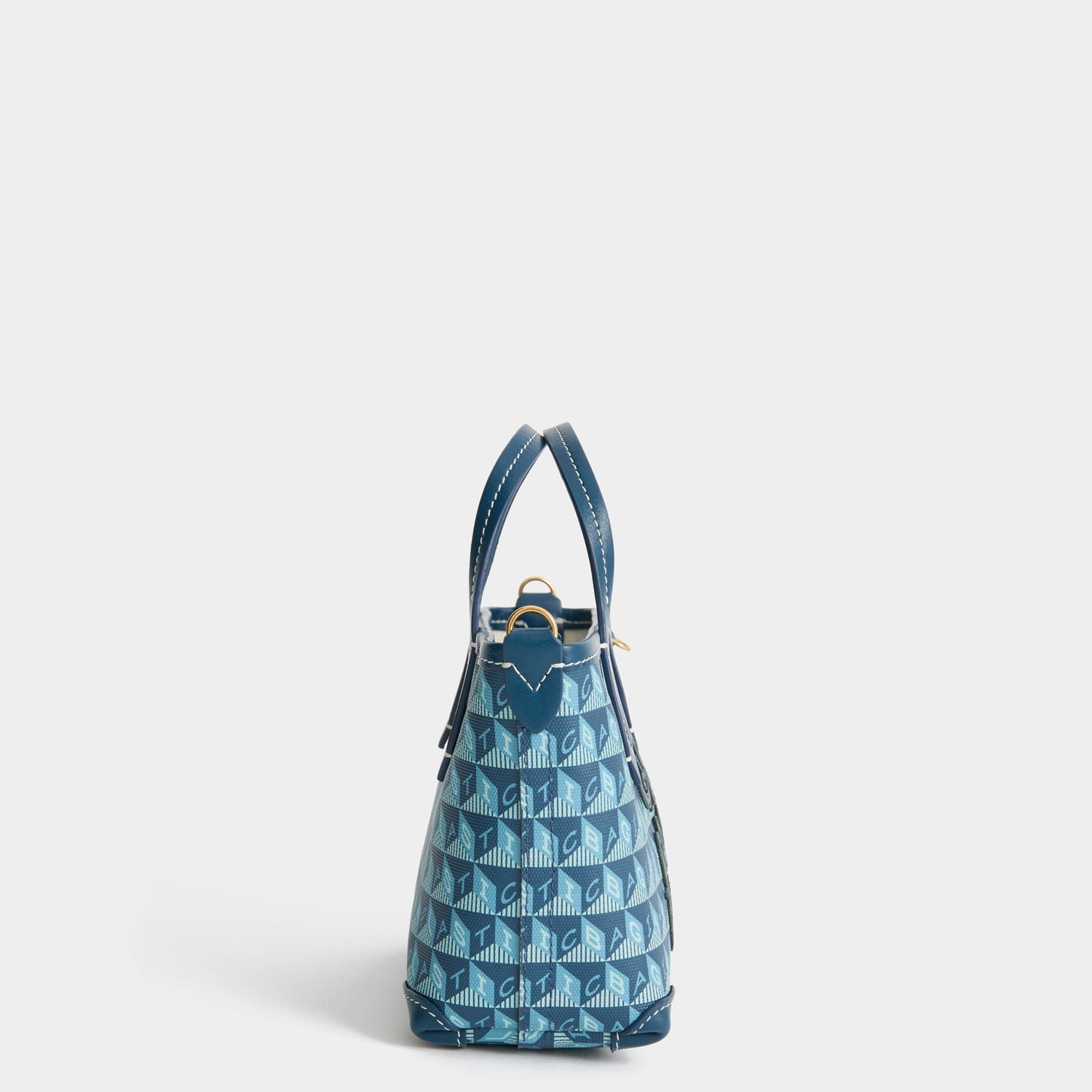 I Am A Plastic Bag Mini Tote -

          
            Recycled canvas/Satin leather in Petrol Blue -
          

          Anya Hindmarch EU
