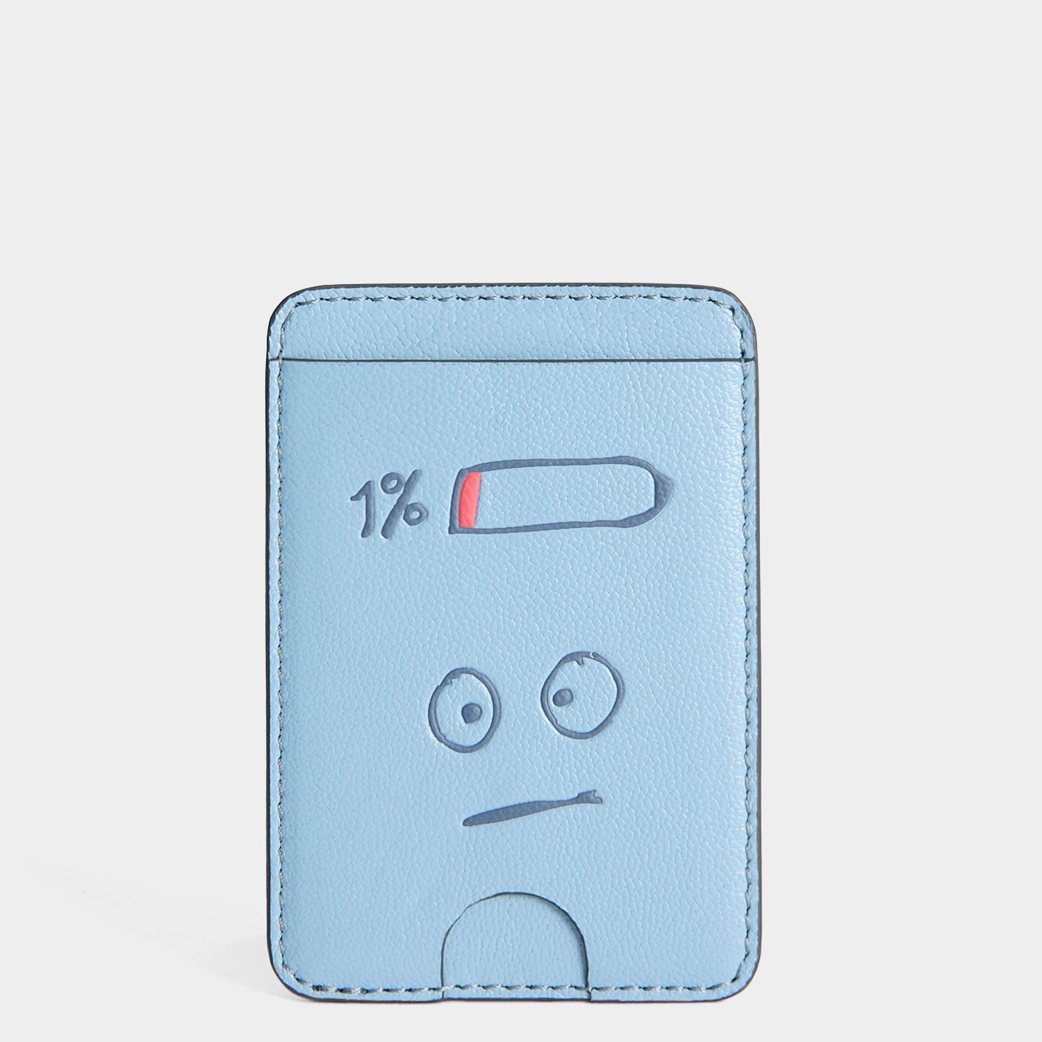 Scribble Magnetic Card Case -

          
            Calf Leather in School Blue -
          

          Anya Hindmarch EU
