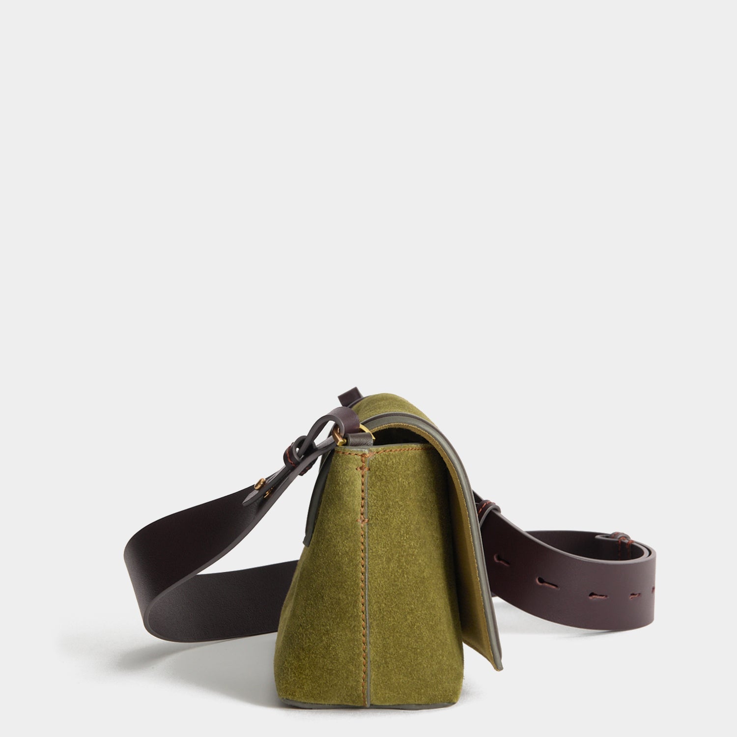 Mortimer Frame Cross-body -

          
            Suede Leather/Calf Leather in Bonsai green and Grape -
          

          Anya Hindmarch EU
