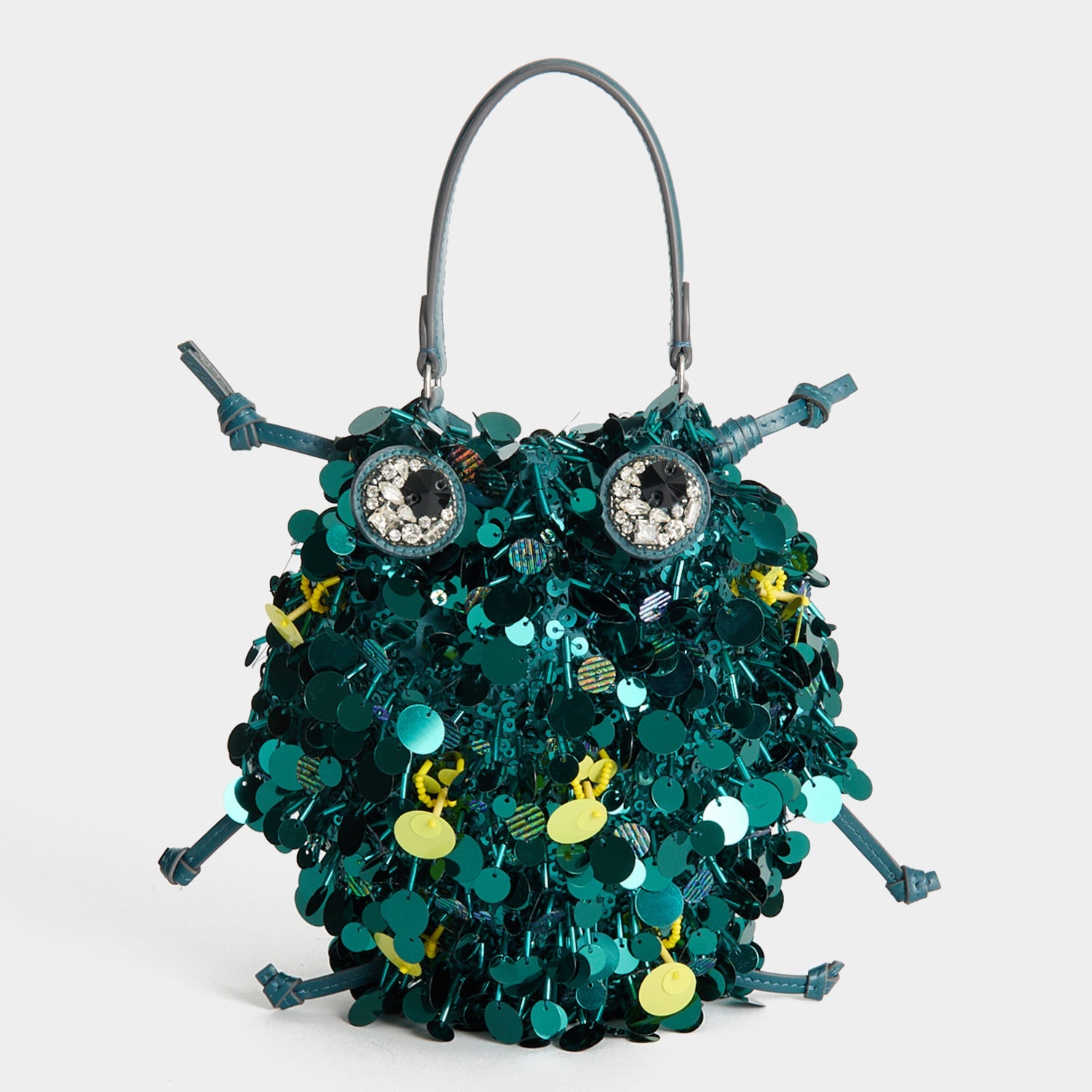 Beetle Sequins Cross-body -

          
            Sequins in Dark Teal green -
          

          Anya Hindmarch EU
