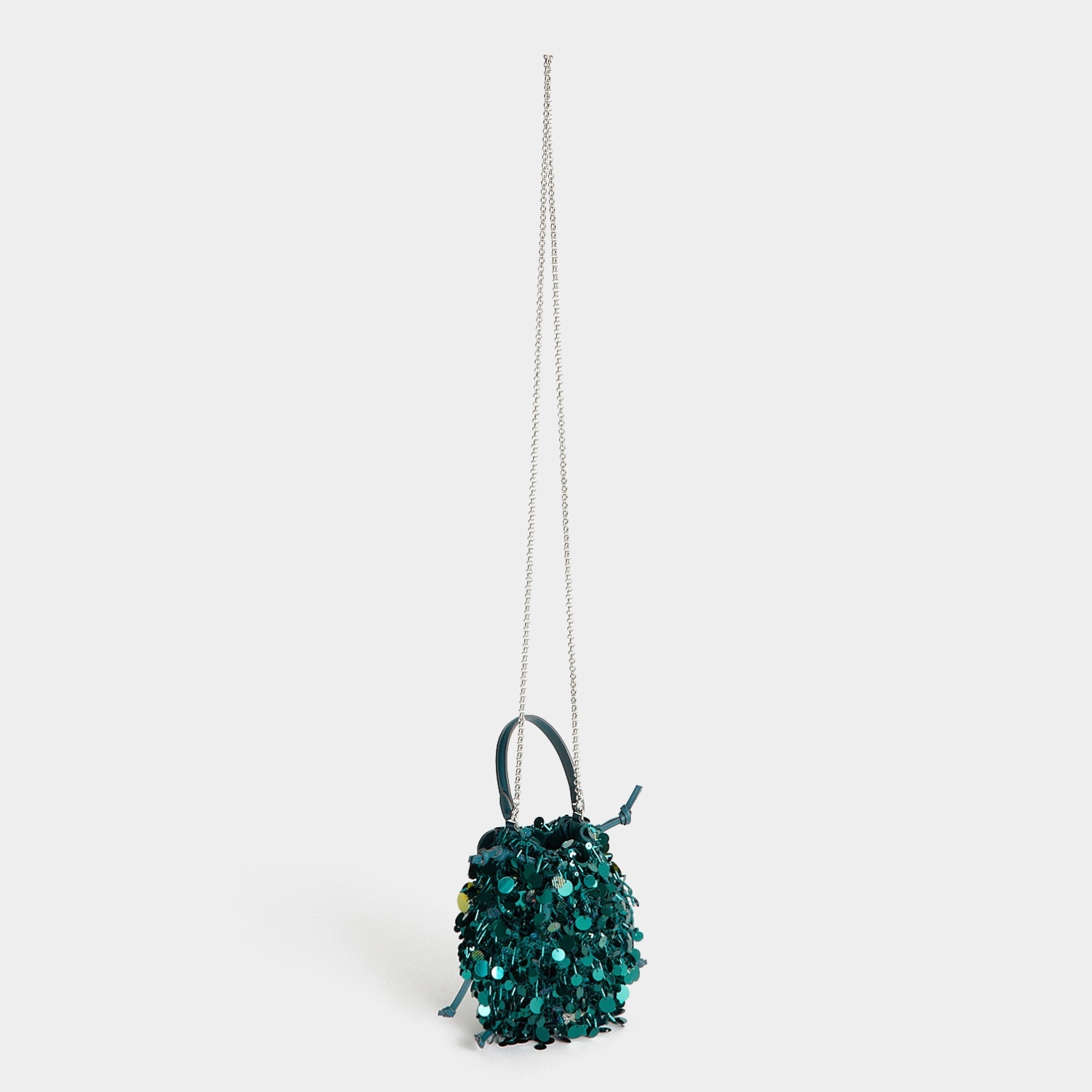 Beetle Sequins Cross-body -

          
            Sequins in Dark Teal green -
          

          Anya Hindmarch EU
