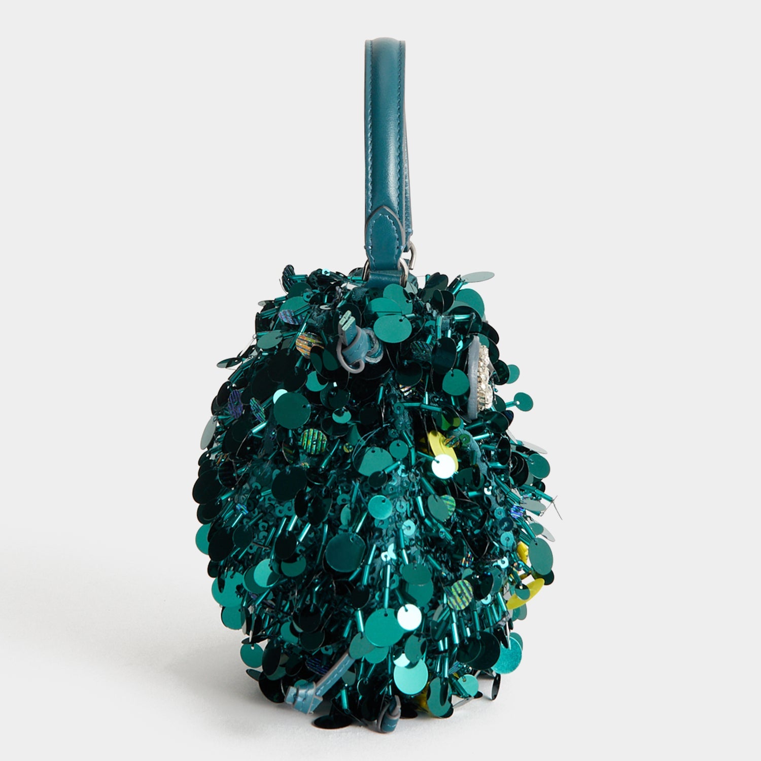 Beetle Sequins Cross-body -

          
            Sequins in Dark Teal green -
          

          Anya Hindmarch EU
