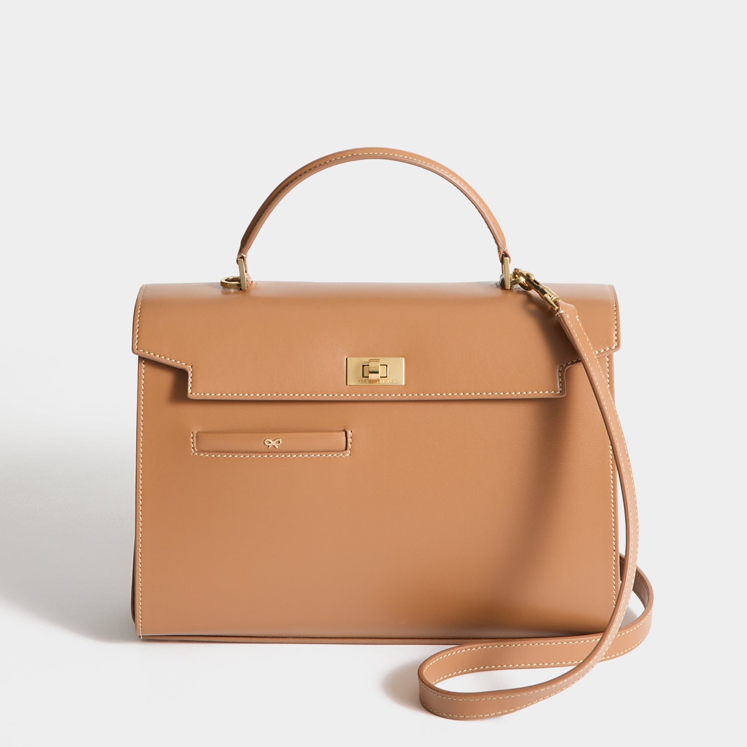 Mortimer Top Handle -

          
            Calf Leather in Pecan -
          

          Anya Hindmarch EU
