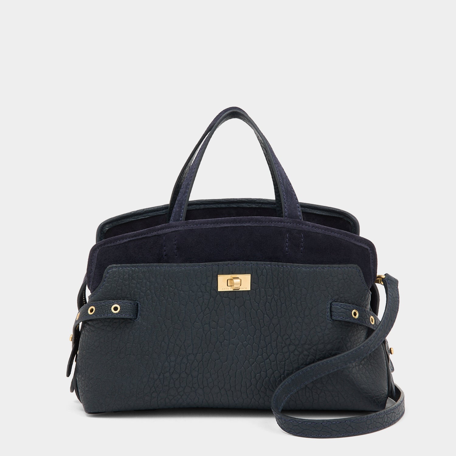 Wilson Eyelet Cross-body -

          
            Suede in Marine Blue -
          

          Anya Hindmarch EU
