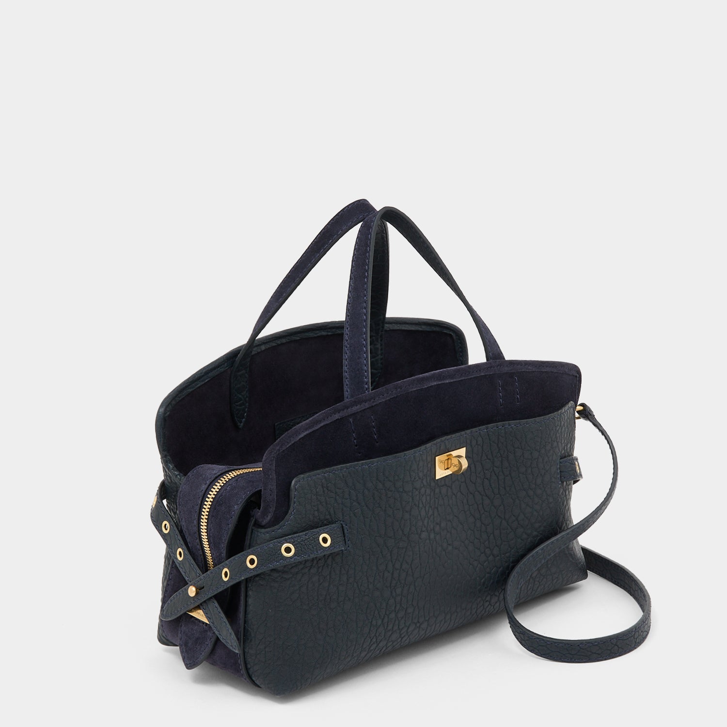Wilson Eyelet Cross-body -

          
            Suede in Marine Blue -
          

          Anya Hindmarch EU
