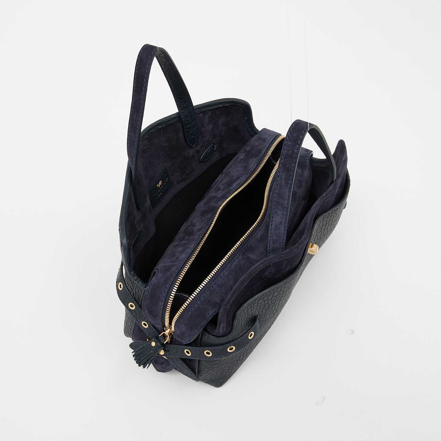 Wilson Eyelet Cross-body -

          
            Suede in Marine Blue -
          

          Anya Hindmarch EU

