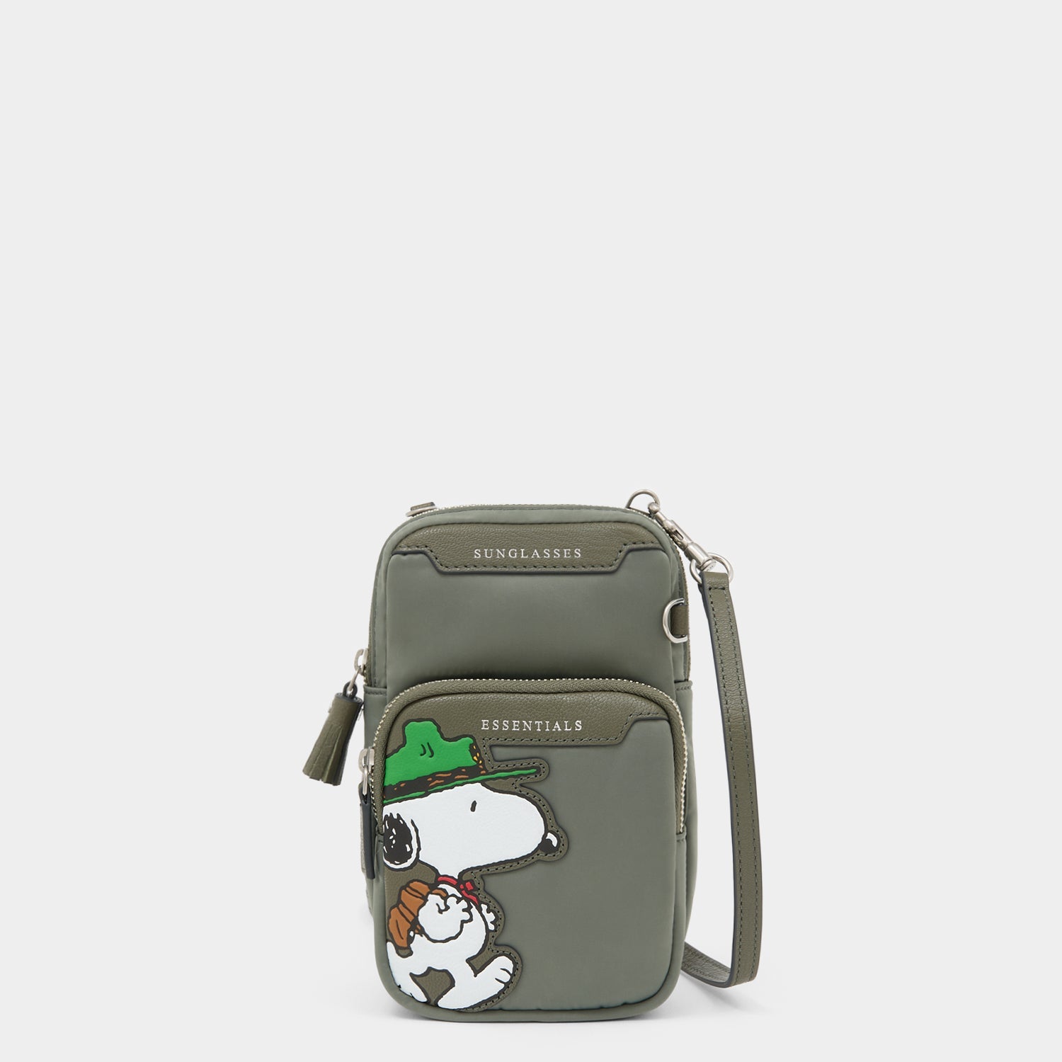 Peanuts Snoopy Essentials Cross-body -

          
            Recycled padded fabric in Fern Green -
          

          Anya Hindmarch EU
