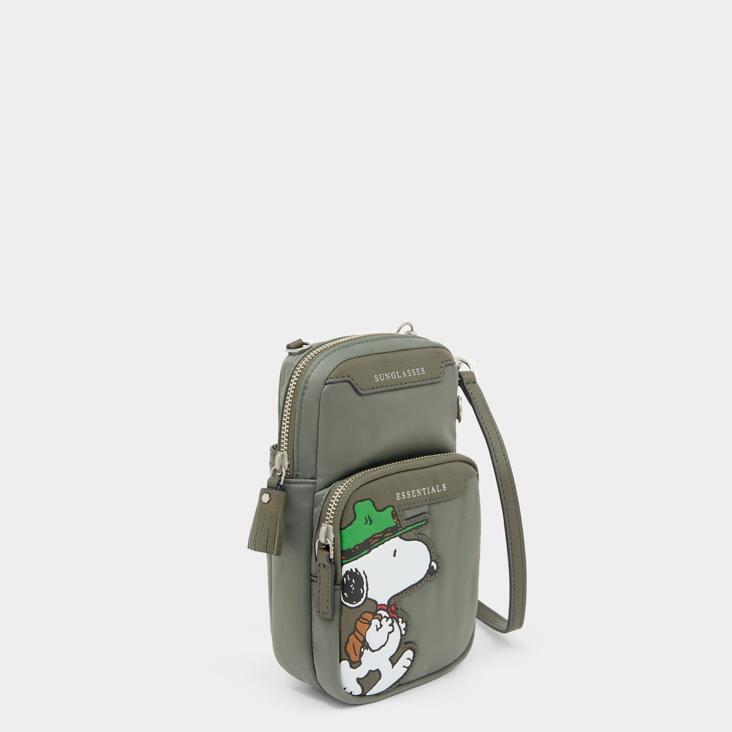 Peanuts Snoopy Essentials Cross-body -

          
            Recycled padded fabric in Fern Green -
          

          Anya Hindmarch EU
