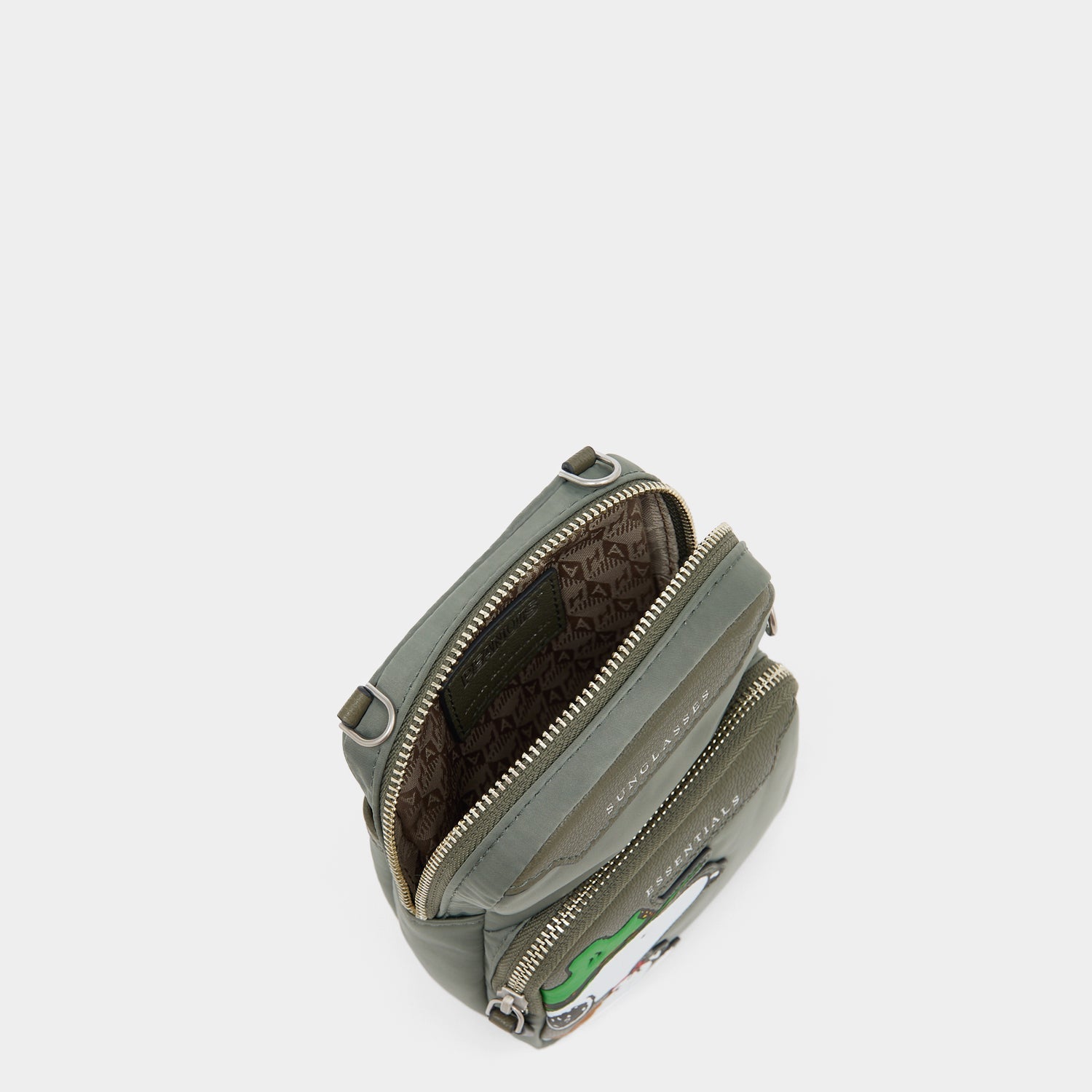 Peanuts Snoopy Essentials Cross-body -

          
            Recycled padded fabric in Fern Green -
          

          Anya Hindmarch EU
