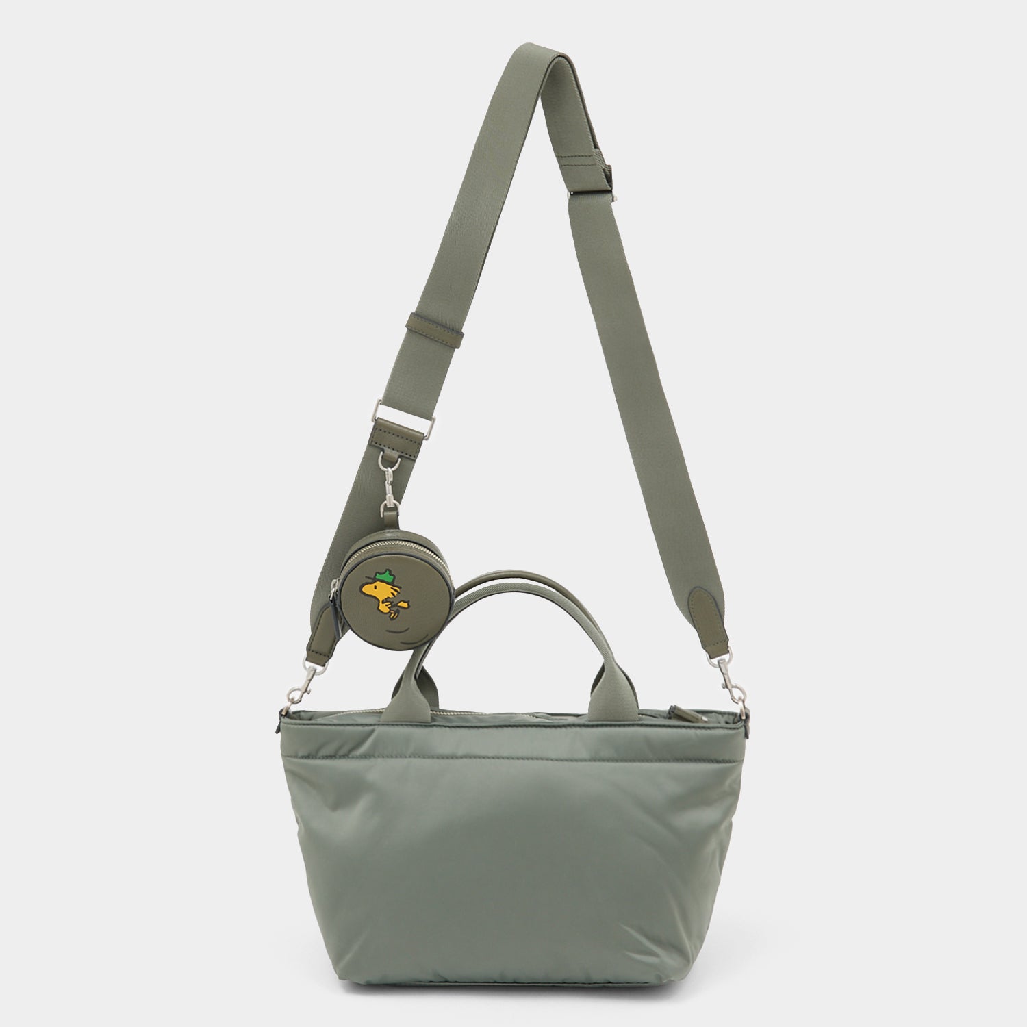 Peanuts Snoopy E/W Mini Tote -

          
            Recycled padded fabric in Fern Green -
          

          Anya Hindmarch EU
