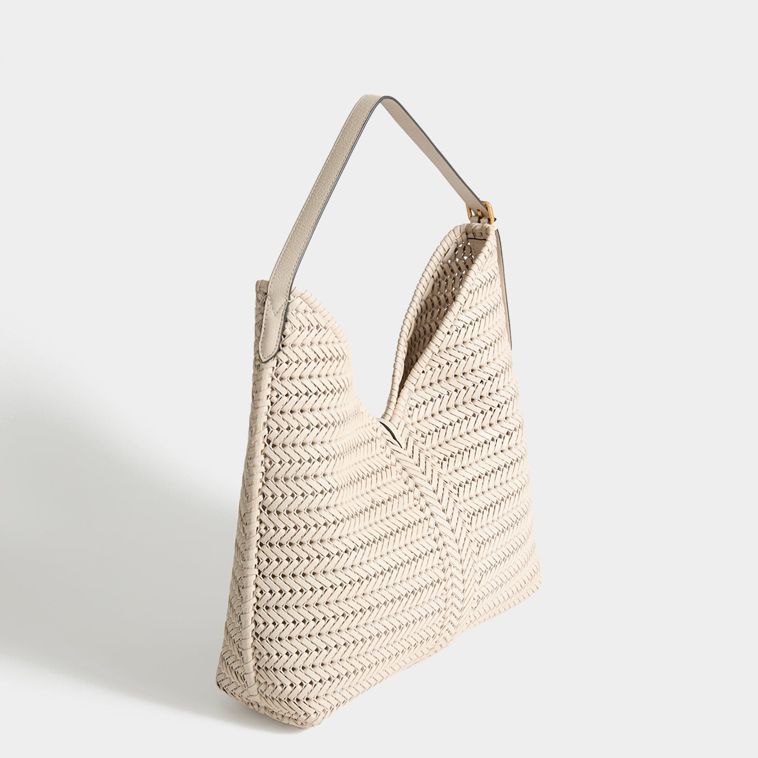 Neeson Tassel Hobo Bag -

          
            Capra Leather in Chalk -
          

          Anya Hindmarch EU
