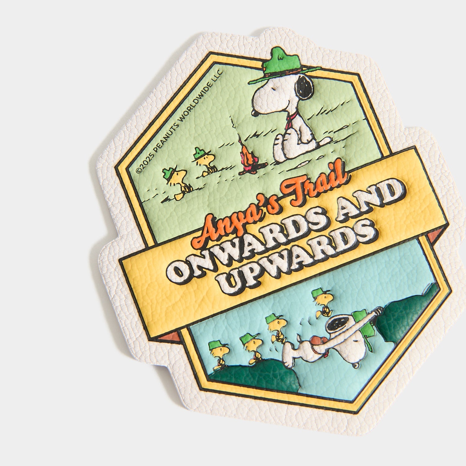Peanuts Snoopy Sticker -

          
            Capra Leather in Optic White -
          

          Anya Hindmarch EU
