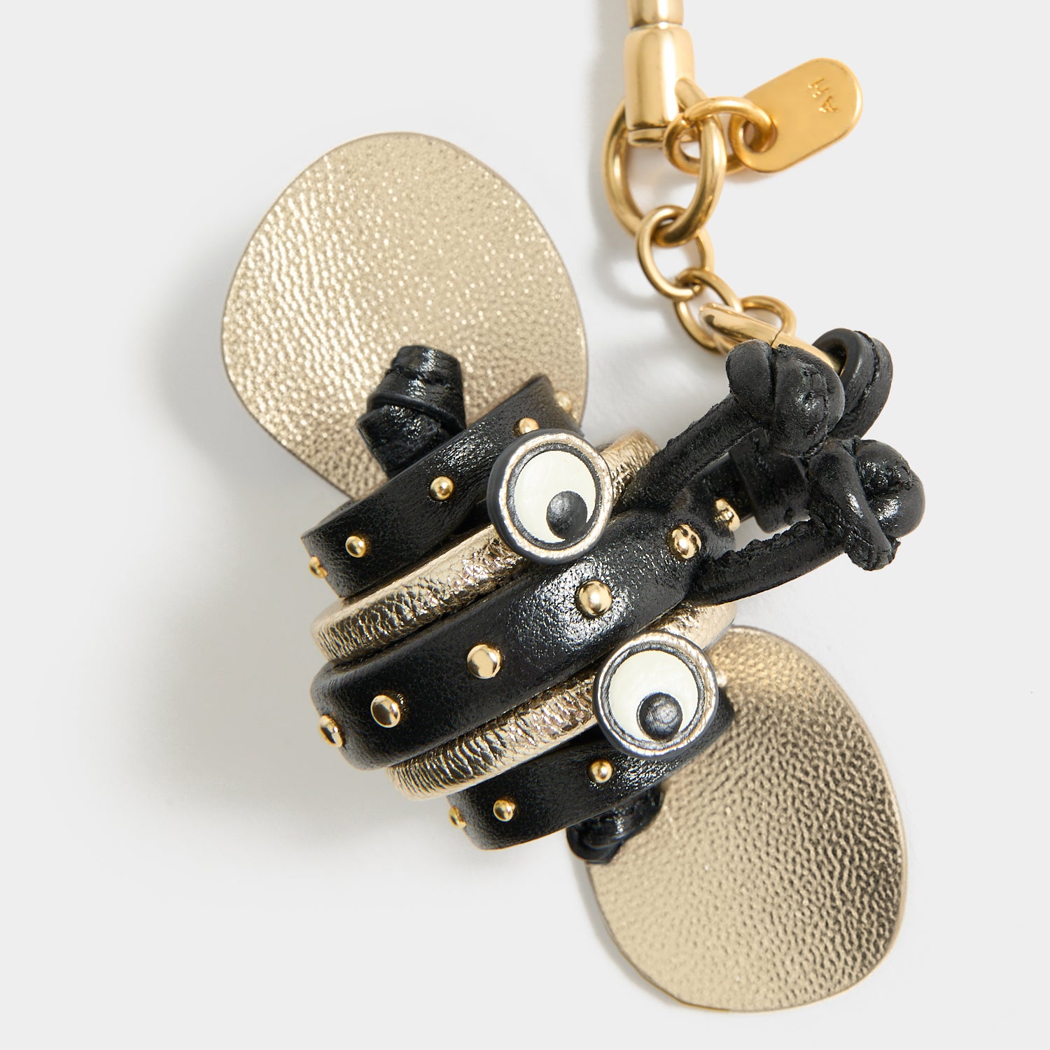 Bee Charm -

          
            Capra Leather in black -
          

          Anya Hindmarch EU
