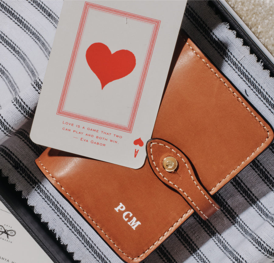 Deck Of Cards and Case -

          
            Leather in Tan -
          

          Anya Hindmarch EU
