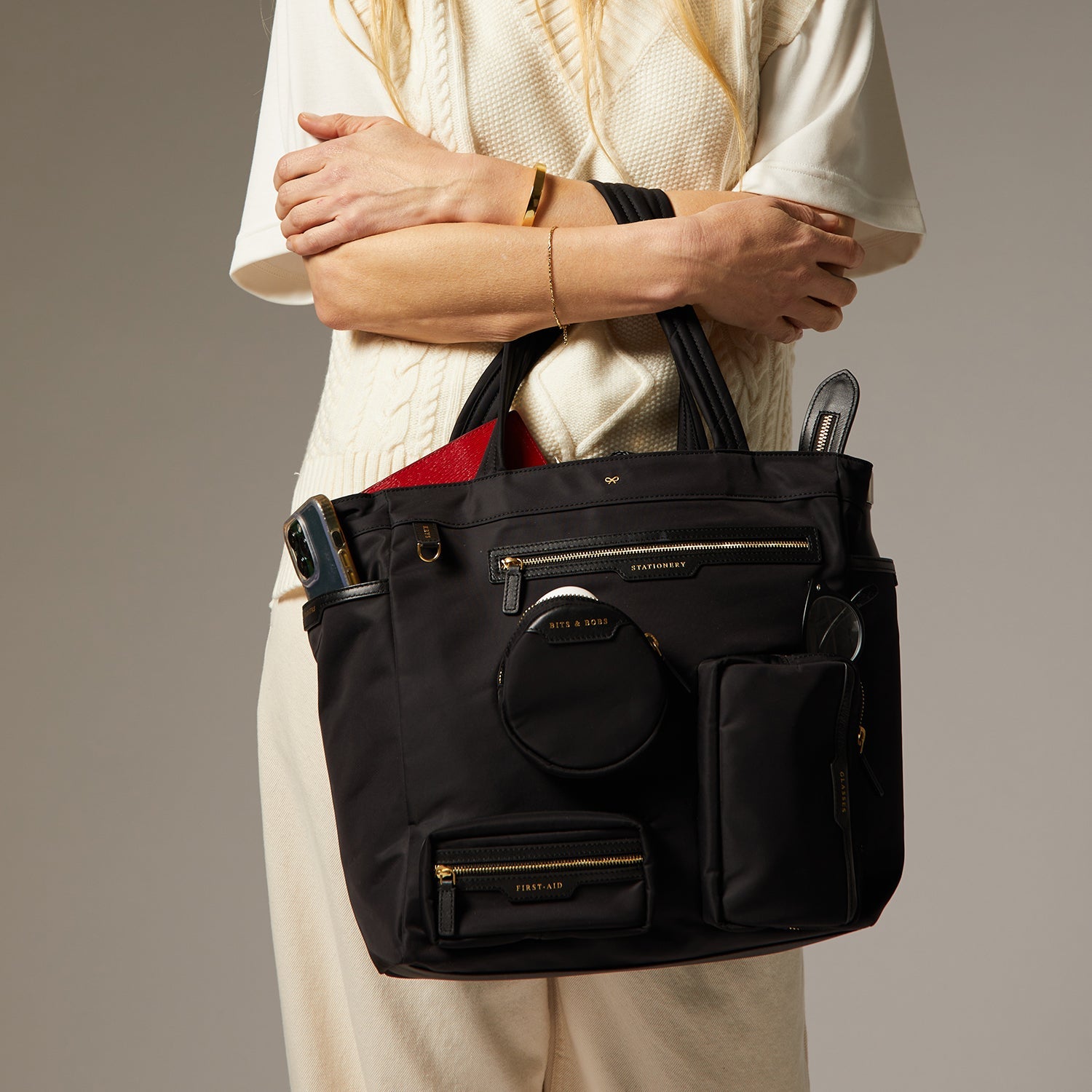 Commuter Tote -

          
            Regenerated Econyl® in Black -
          

          Anya Hindmarch EU
