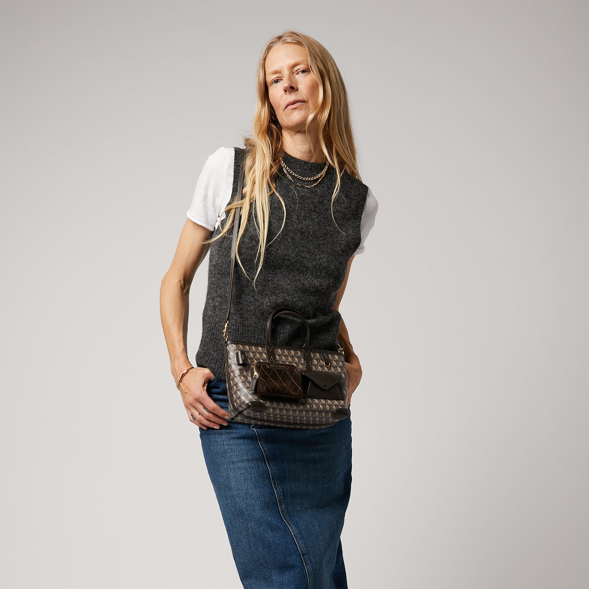 I Am A Plastic Bag XS Multi Pocket Cross-body Tote -

                  
                    Recycled Canvas in Truffle -
                  

                  Anya Hindmarch EU
