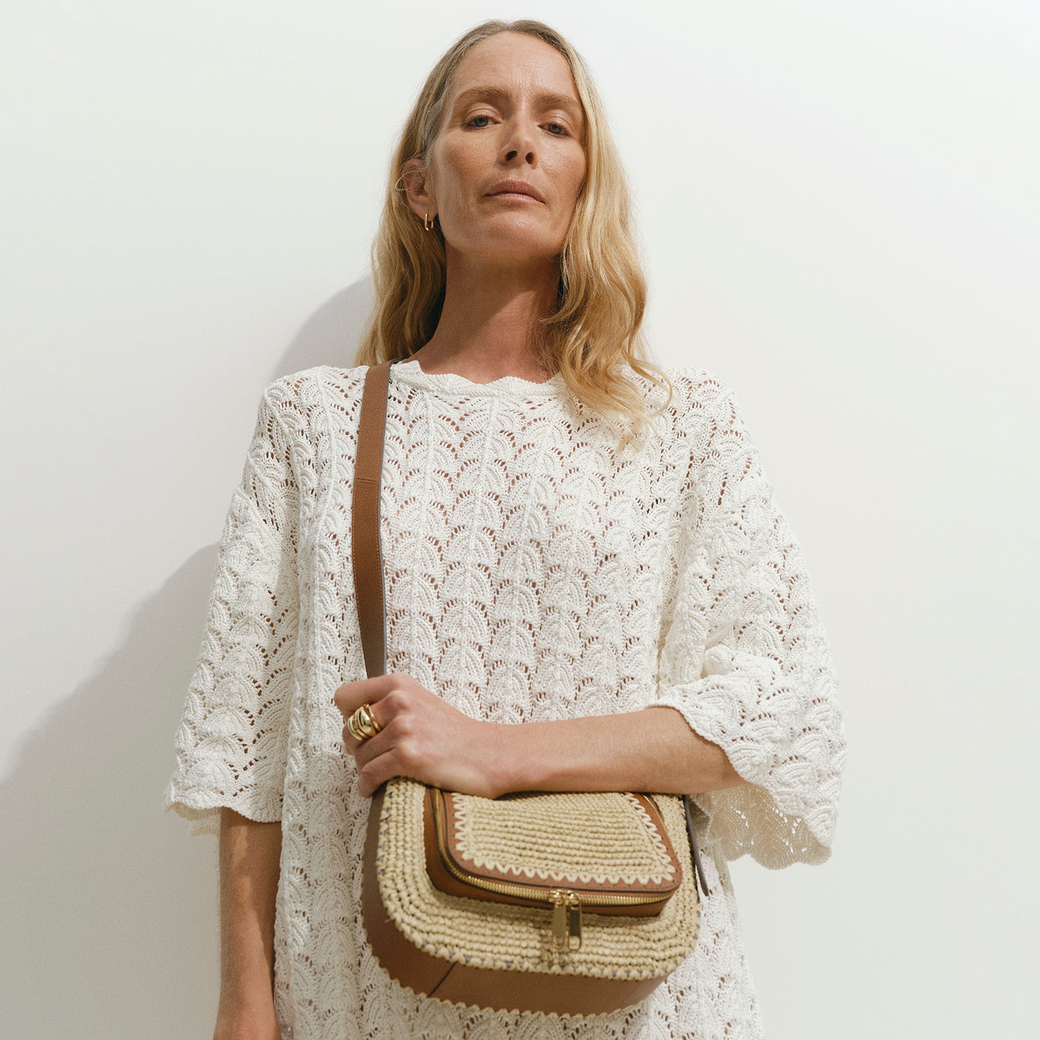 Vere Raffia Small Cross-body -

          
            Raffia in Natural -
          

          Anya Hindmarch EU
