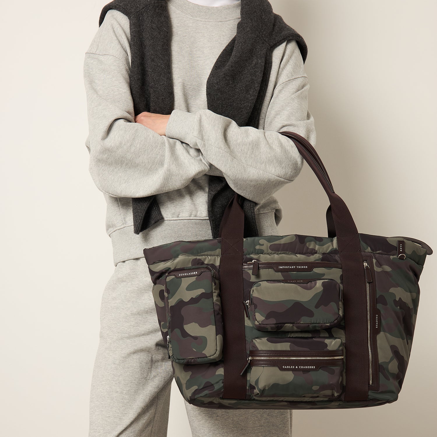 Camouflage Travel Tote -

          
            Nylon in Camouflage -
          

          Anya Hindmarch EU
