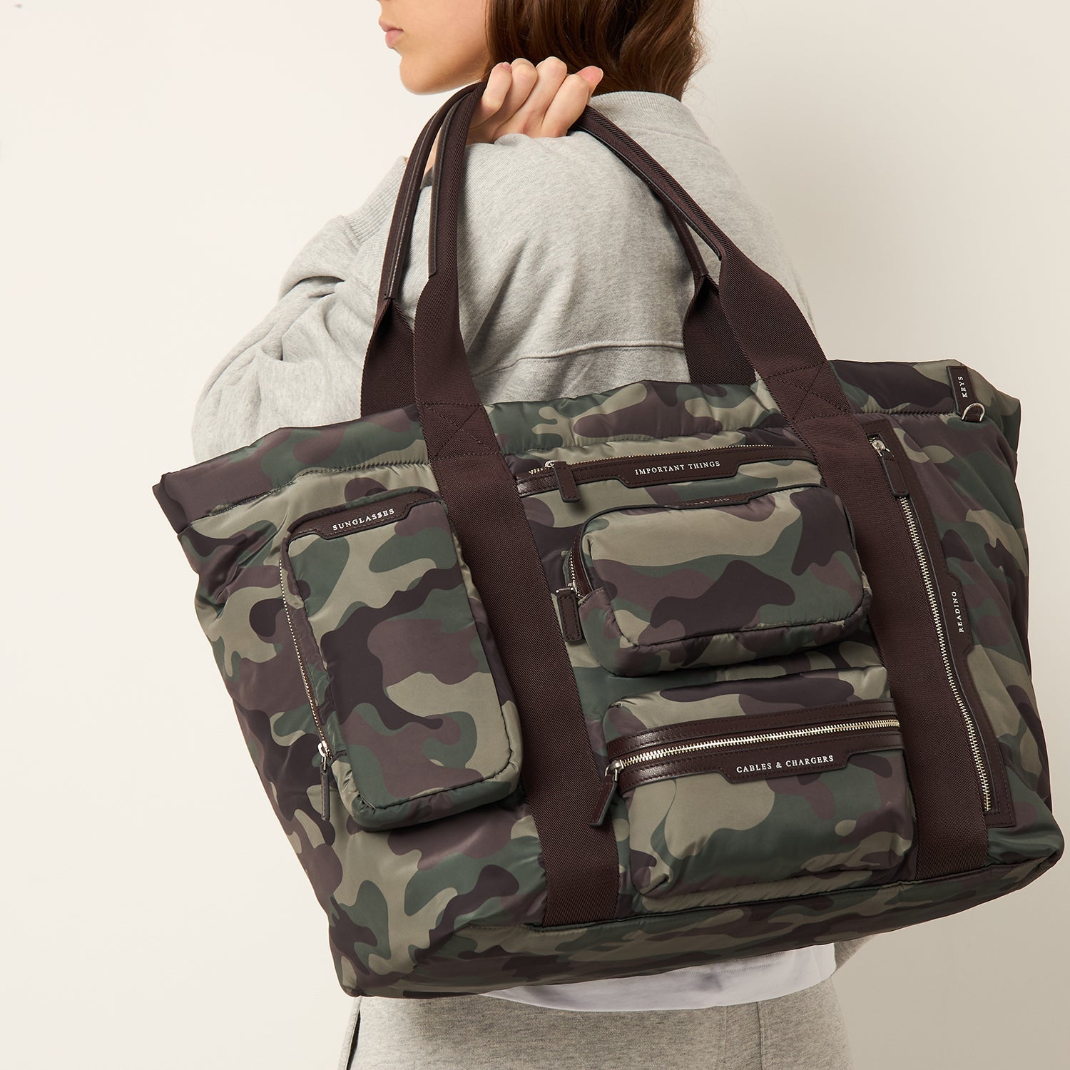 Camouflage Travel Tote -

          
            Nylon in Camouflage -
          

          Anya Hindmarch EU
