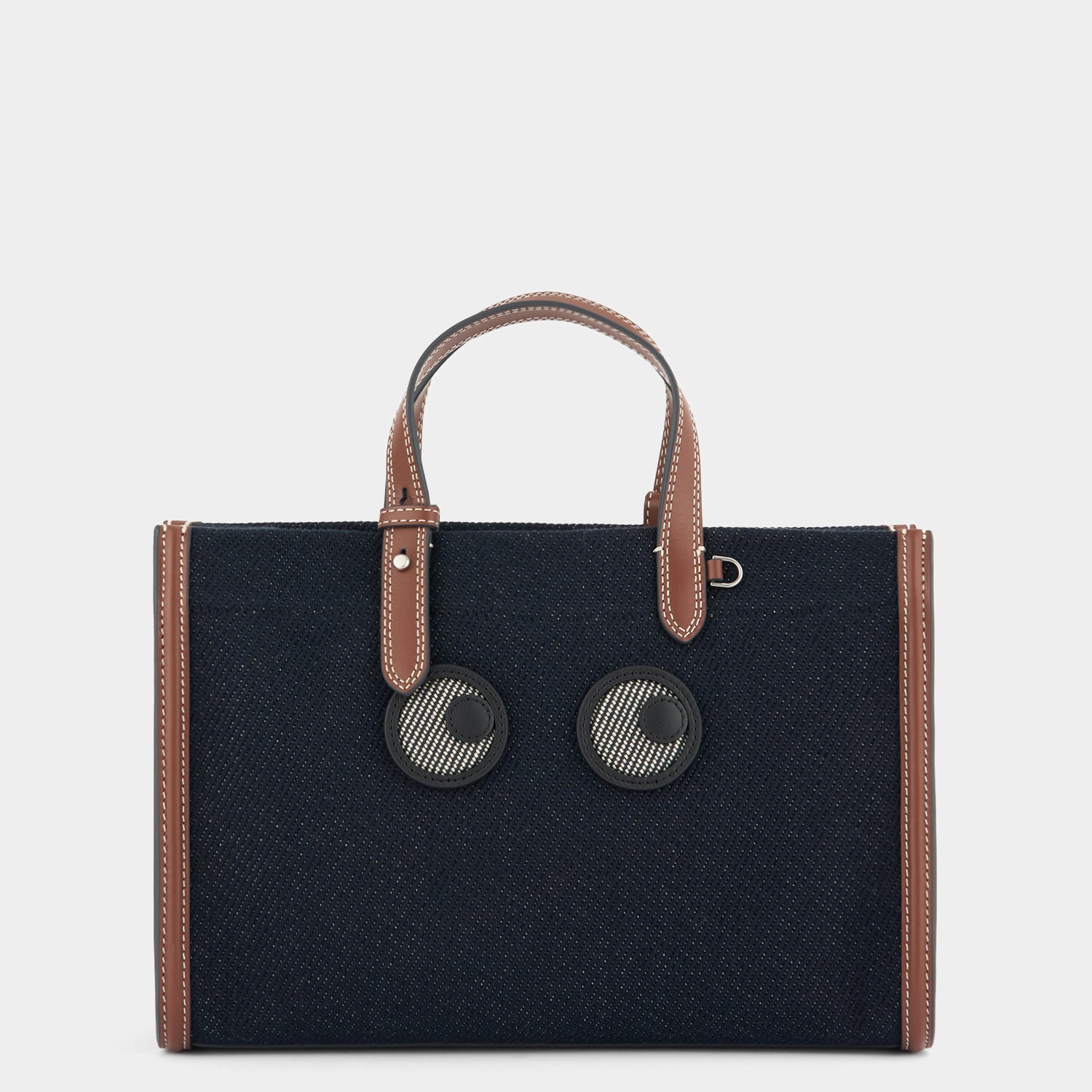 Mini E/W Eyes Tote -

          
            Cotton Drill in Navy -
          

          Anya Hindmarch EU
