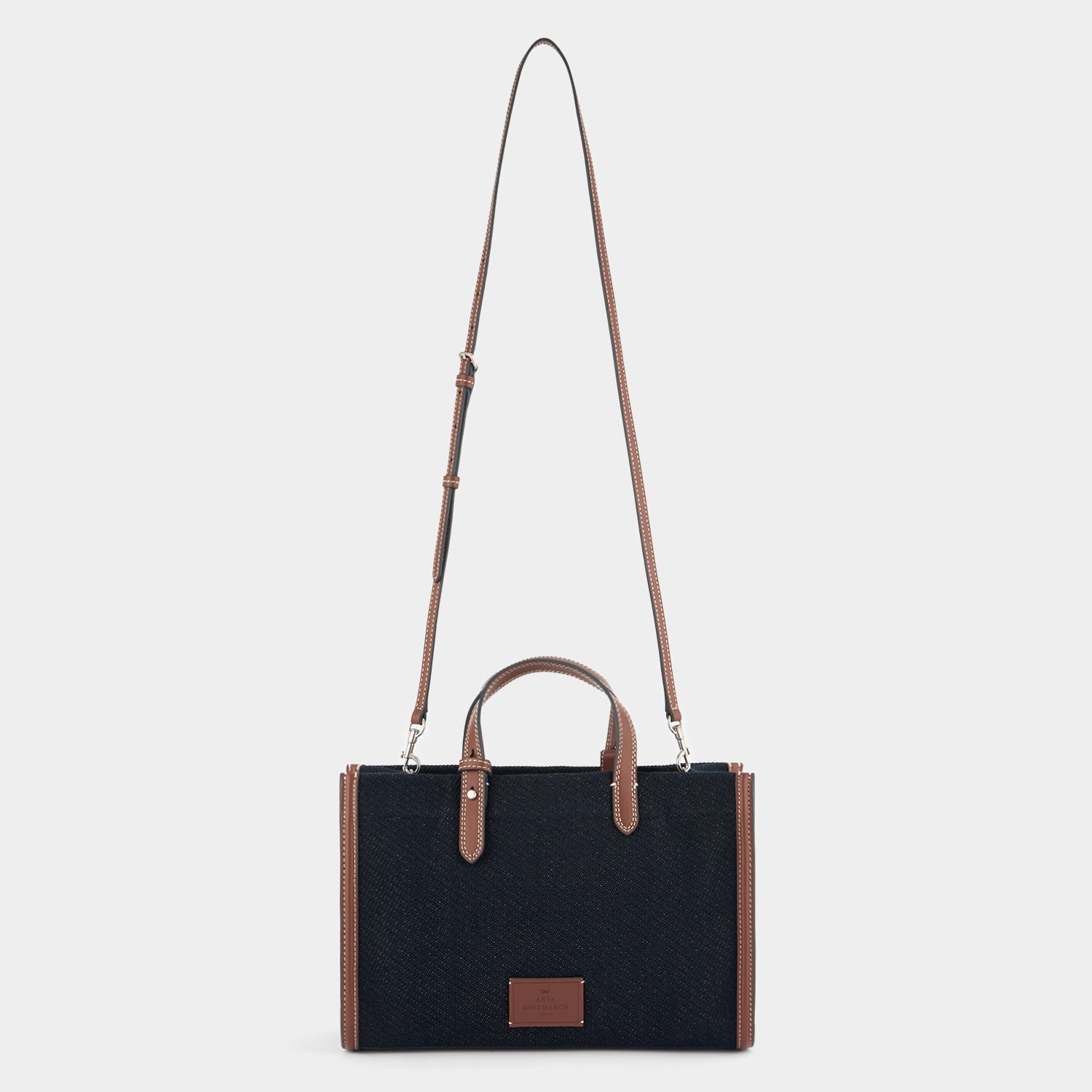 Mini E/W Eyes Tote -

          
            Cotton Drill in Navy -
          

          Anya Hindmarch EU
