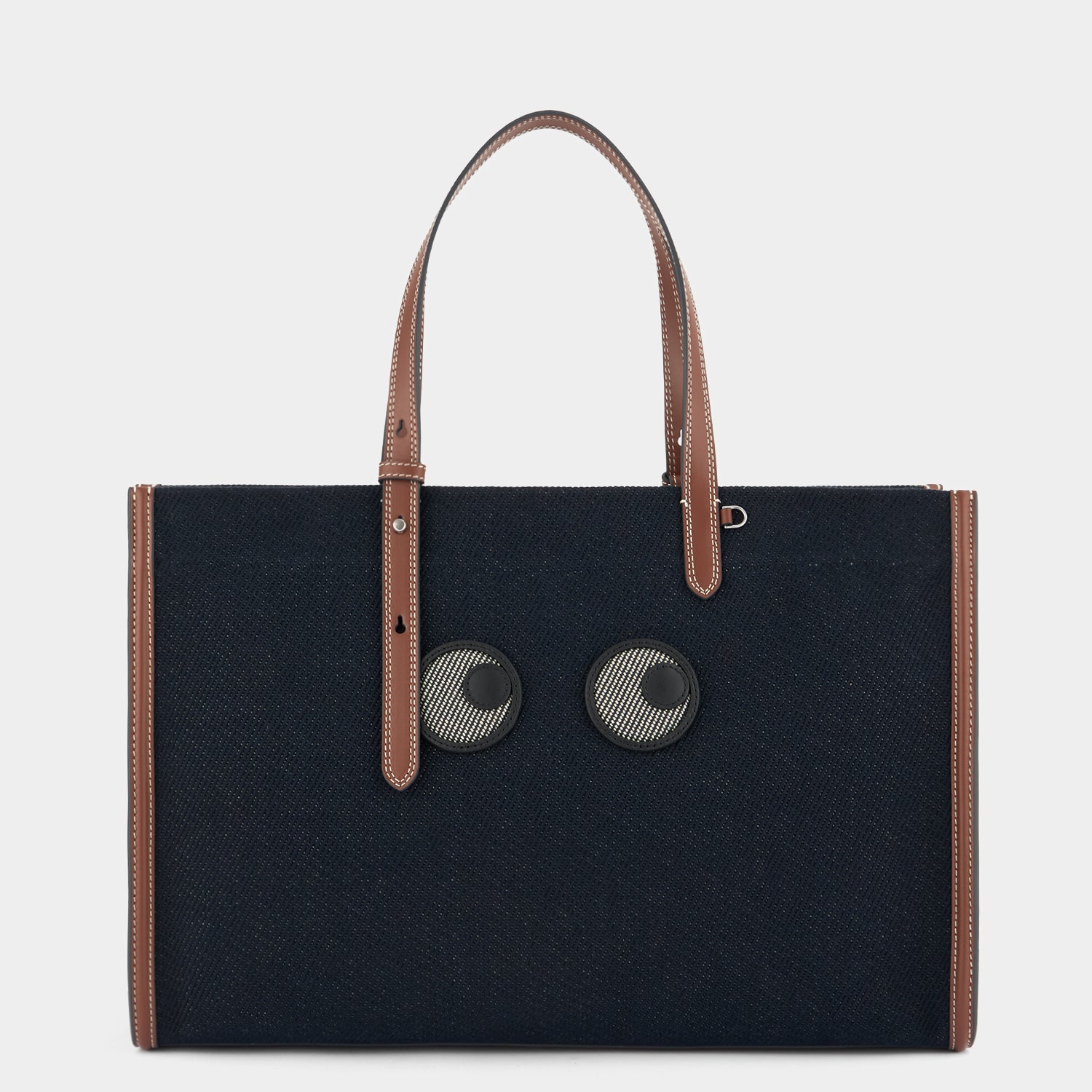 E/W Eyes Tote -

          
            Cotton Drill in Navy -
          

          Anya Hindmarch EU
