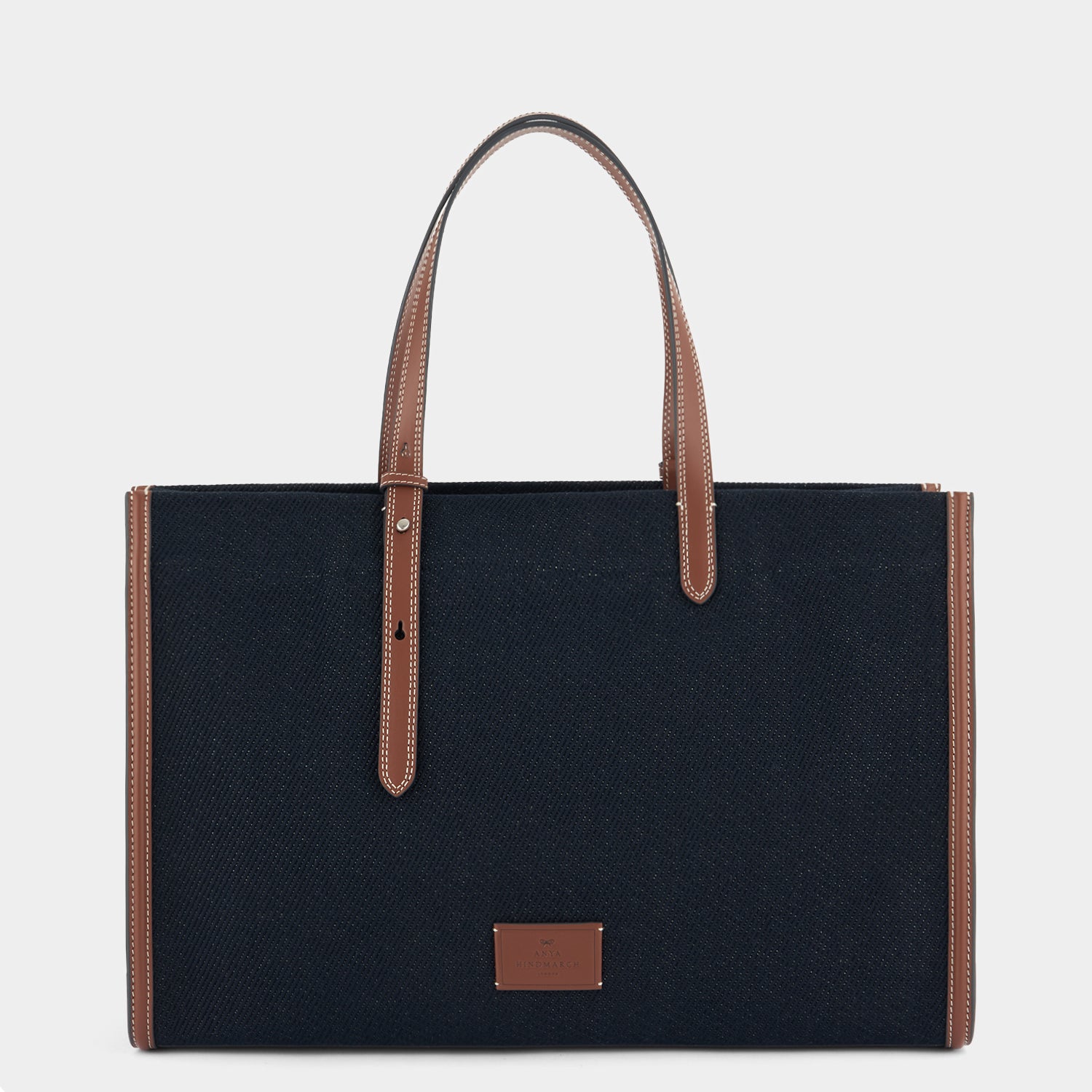 E/W Eyes Tote -

          
            Cotton Drill in Navy -
          

          Anya Hindmarch EU
