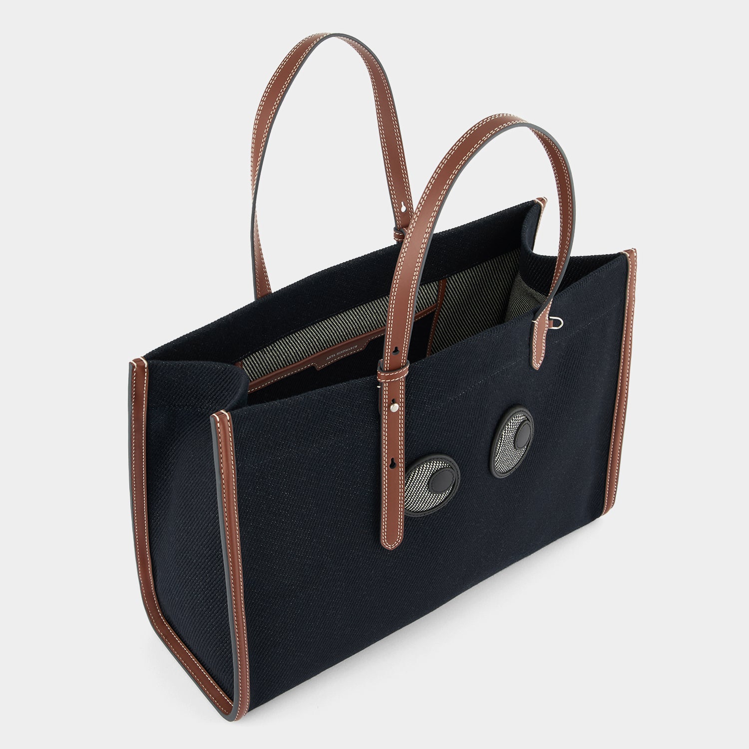 E/W Eyes Tote -

          
            Cotton Drill in Navy -
          

          Anya Hindmarch EU
