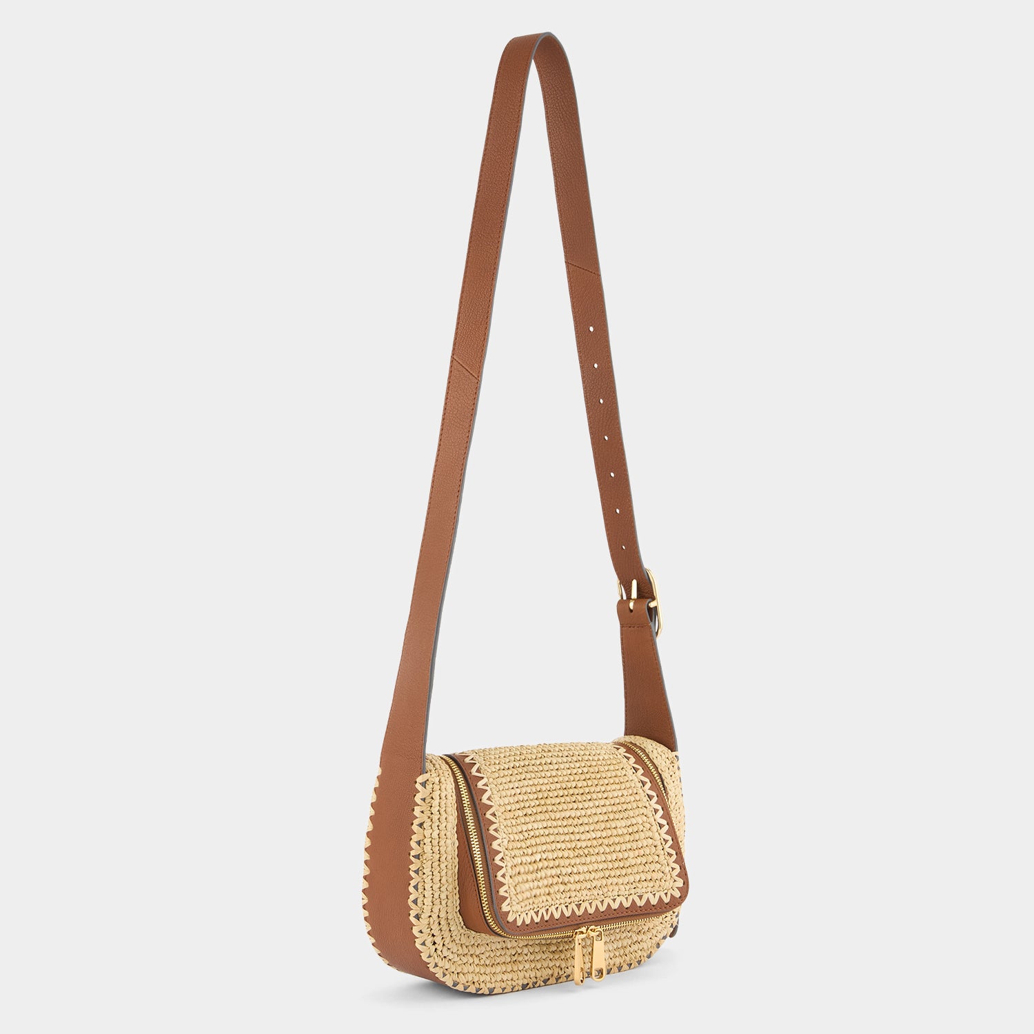 Vere Raffia Small Cross-body -

          
            Raffia in Natural -
          

          Anya Hindmarch EU
