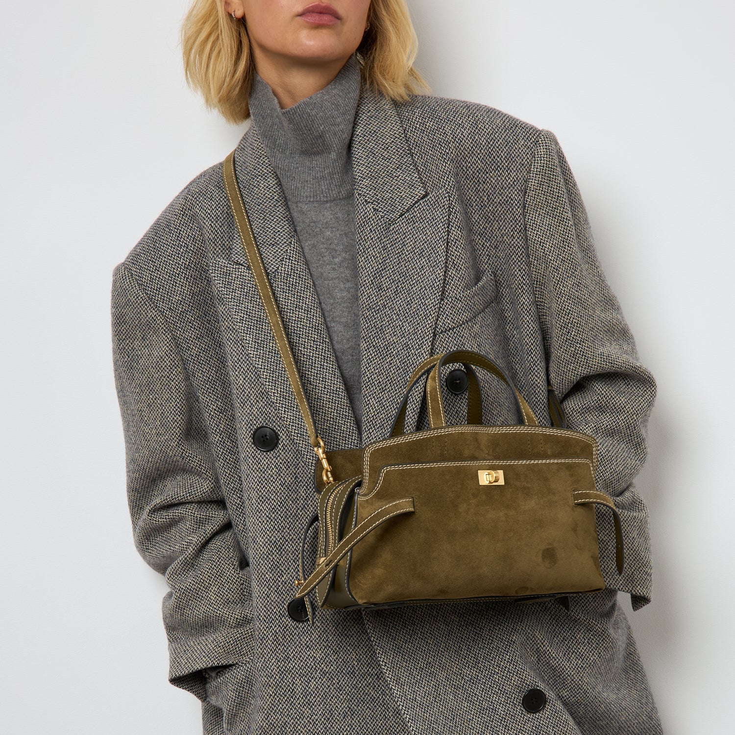 Wilson Stitch Cross-body -

          
            Suede in Bonsai Green -
          

          Anya Hindmarch EU
