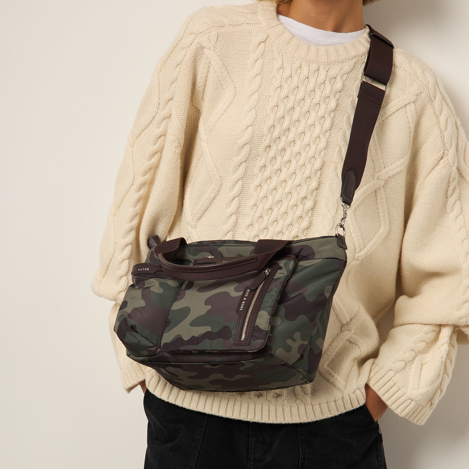 Camouflage E/W Multi Pocket Mini Cross-body Tote -

          
            Nylon in Camouflage -
          

          Anya Hindmarch EU
