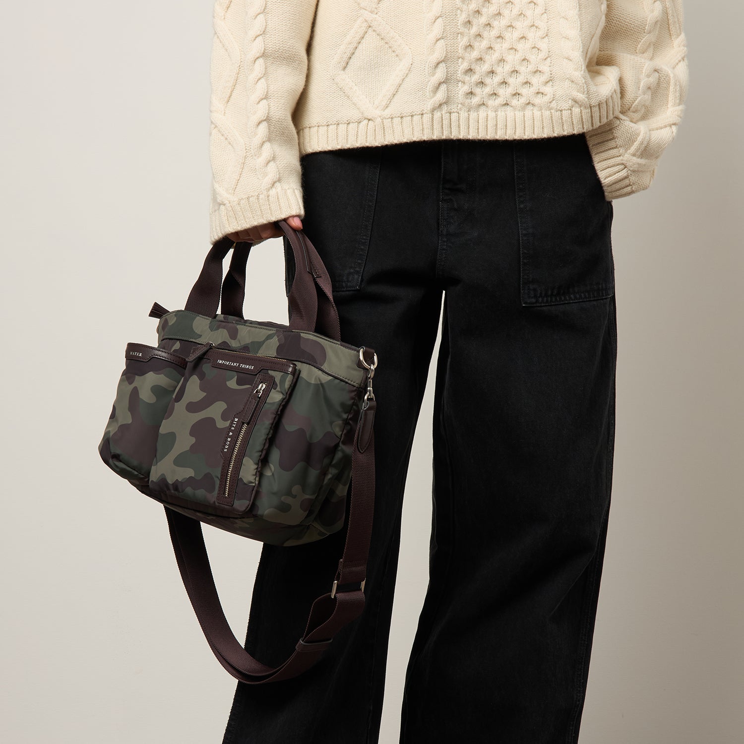 Camouflage E/W Multi Pocket Mini Cross-body Tote -

          
            Nylon in Camouflage -
          

          Anya Hindmarch EU
