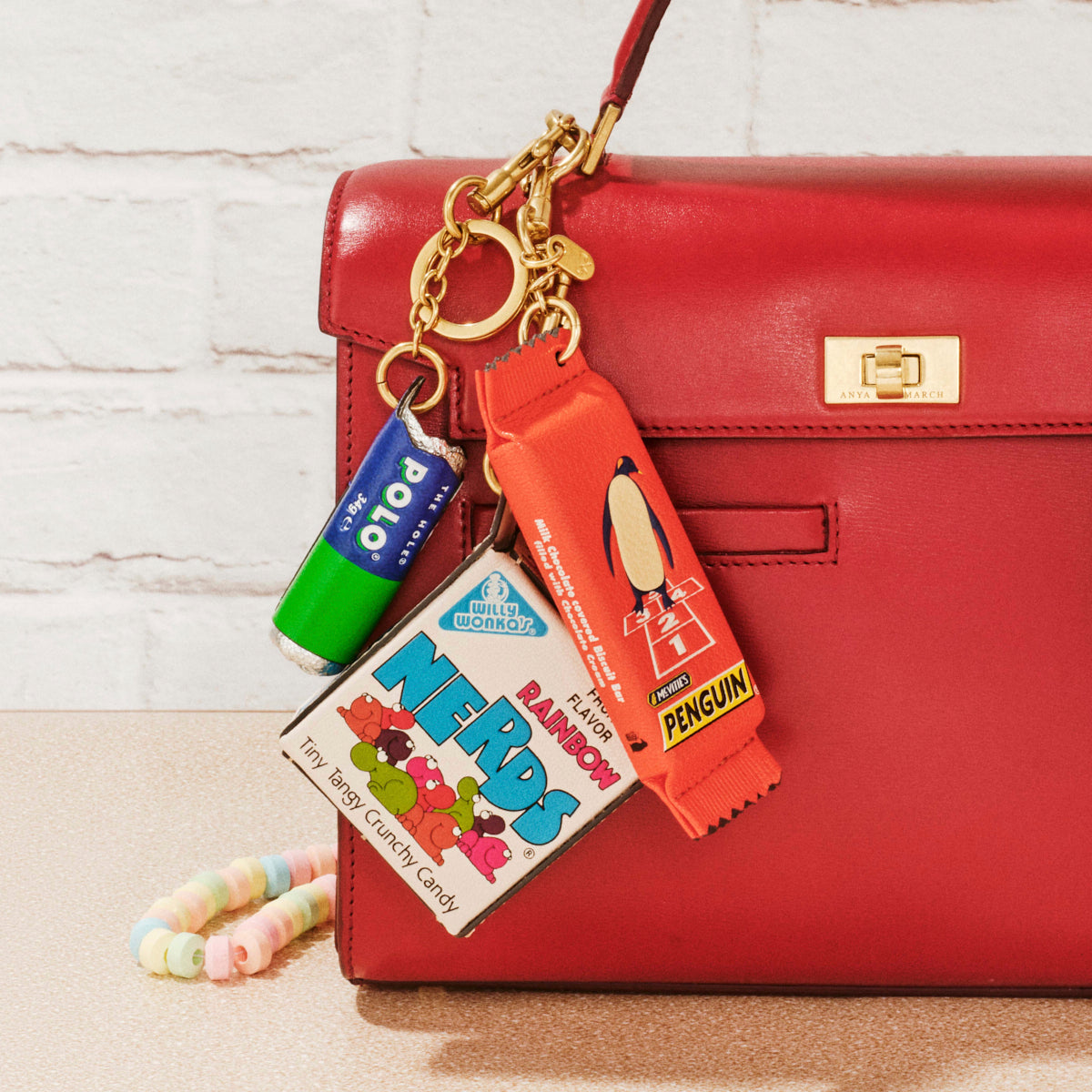 Anya Brands Nerds Charm -

          
            Calf Leather in Chalk White -
          

          Anya Hindmarch EU
