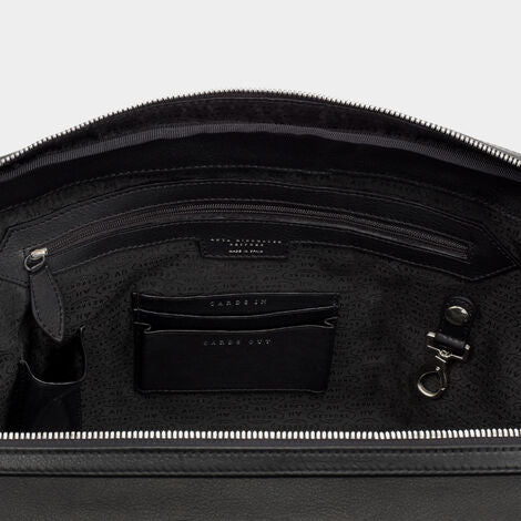 Bespoke Seymour Briefcase -

          
            Butter in Black -
          

          Anya Hindmarch EU
