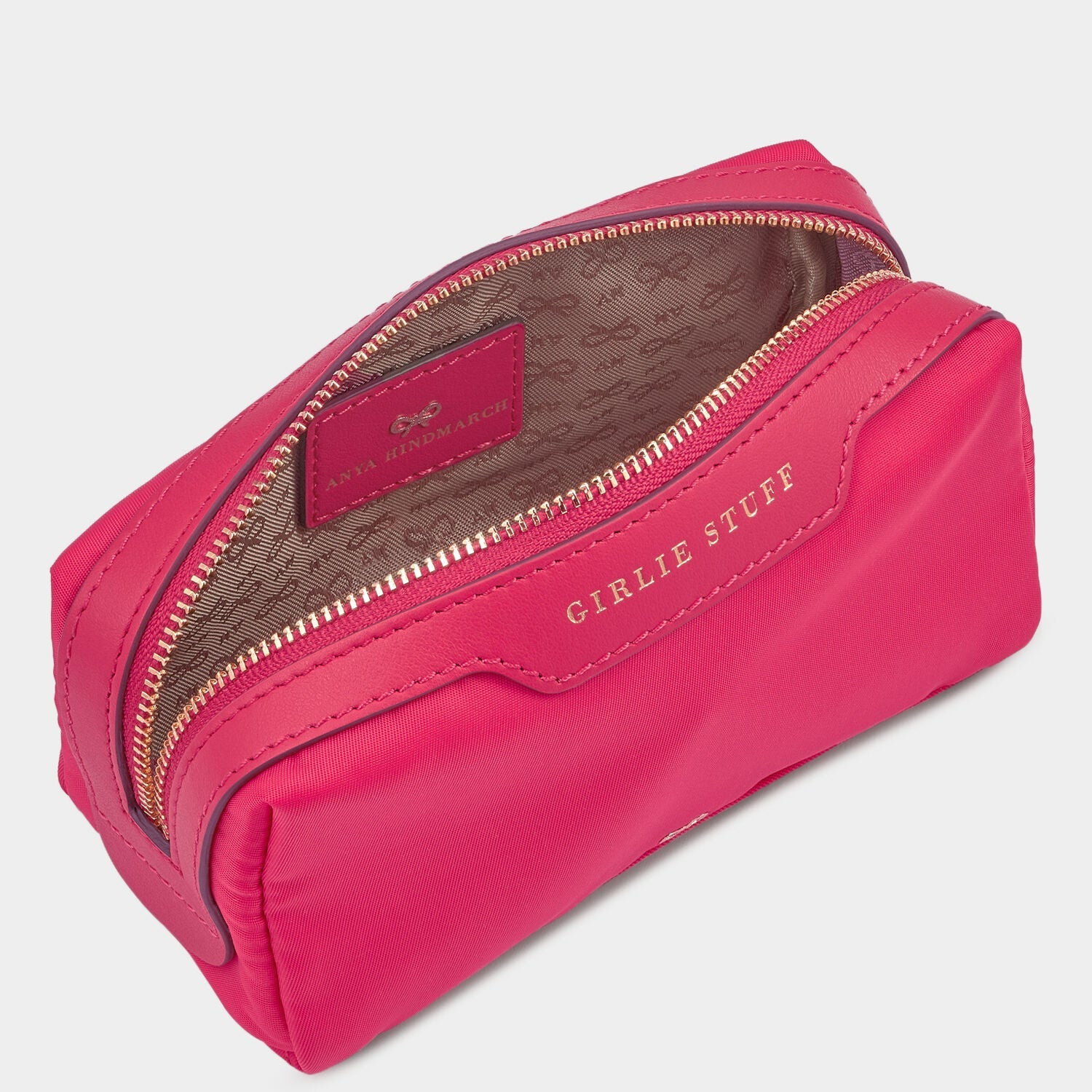 Girlie Stuff Pouch -

          
            Econyl® Regenerated Nylon in Hot Pink -
          

          Anya Hindmarch EU
