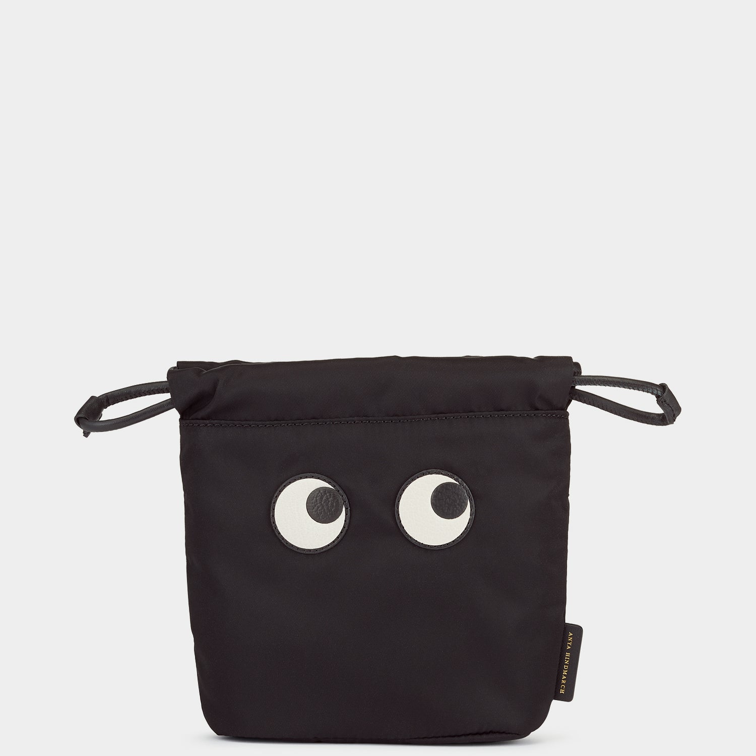 Eyes Drawstring Pouch -

          
            Econyl® Regenerated Nylon in Black -
          

          Anya Hindmarch EU
