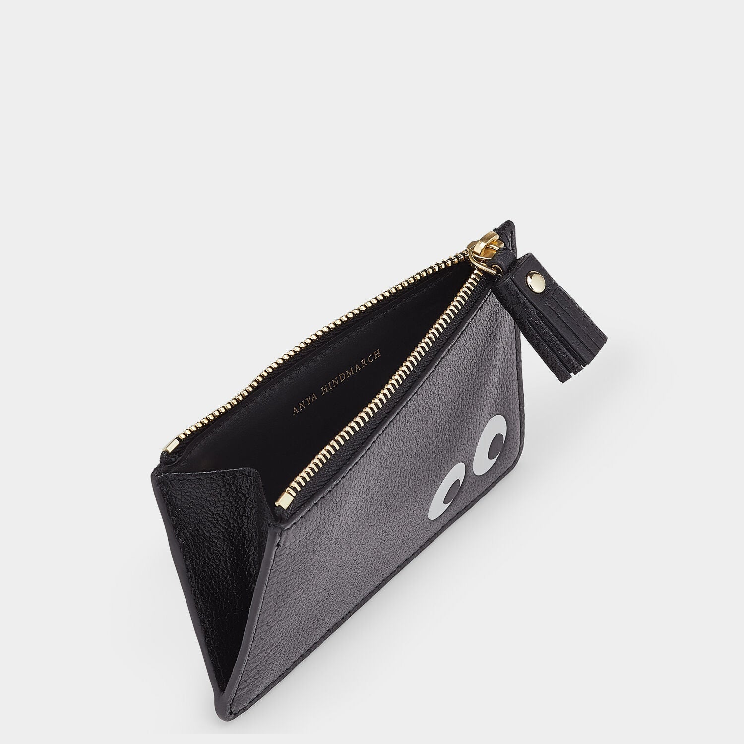 Eyes Zipped Card Case -

          
            Capra in Black -
          

          Anya Hindmarch EU
