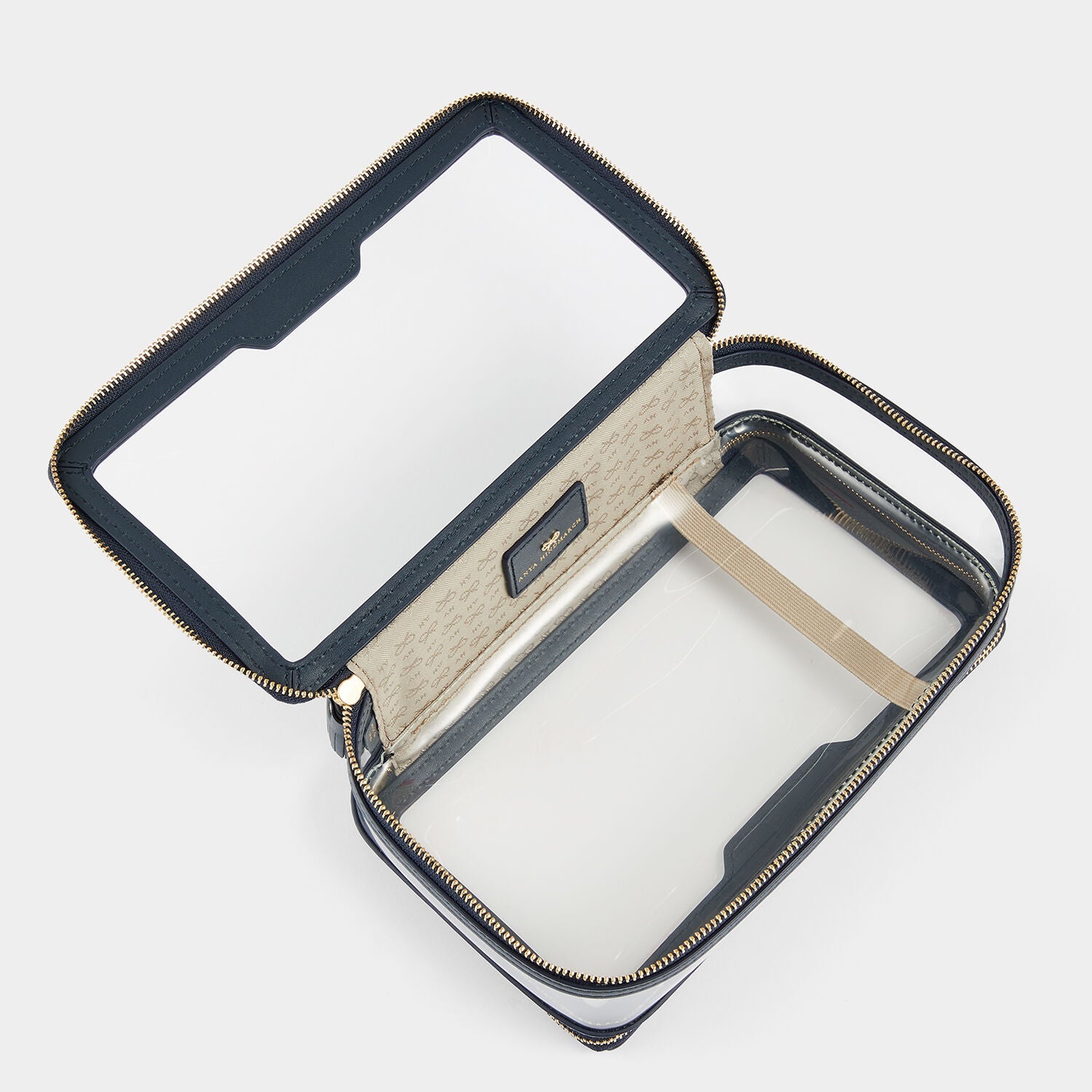 In-Flight Case -

          
            Capra in Clear/Marine -
          

          Anya Hindmarch EU
