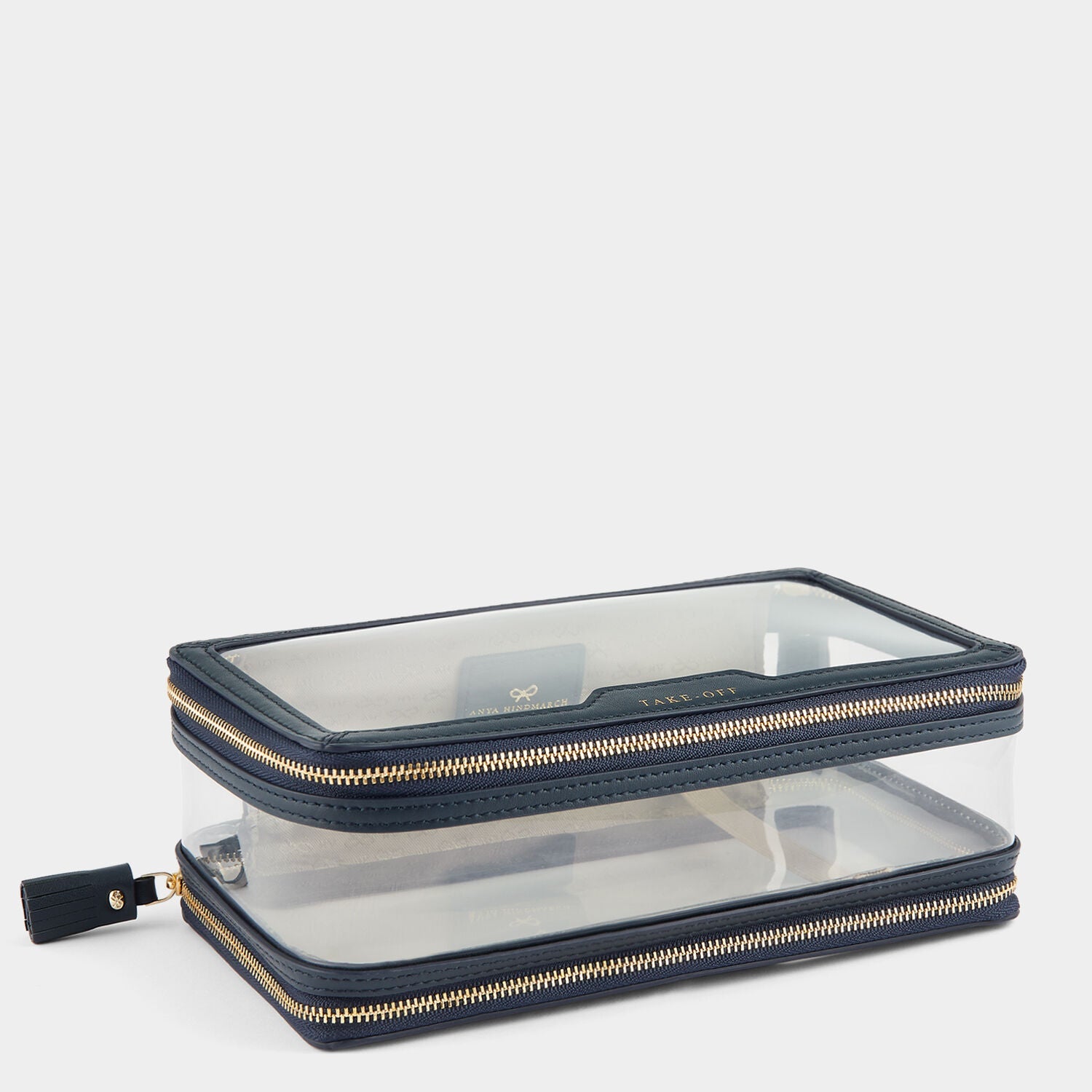 In-Flight Case -

          
            Capra in Clear/Marine -
          

          Anya Hindmarch EU
